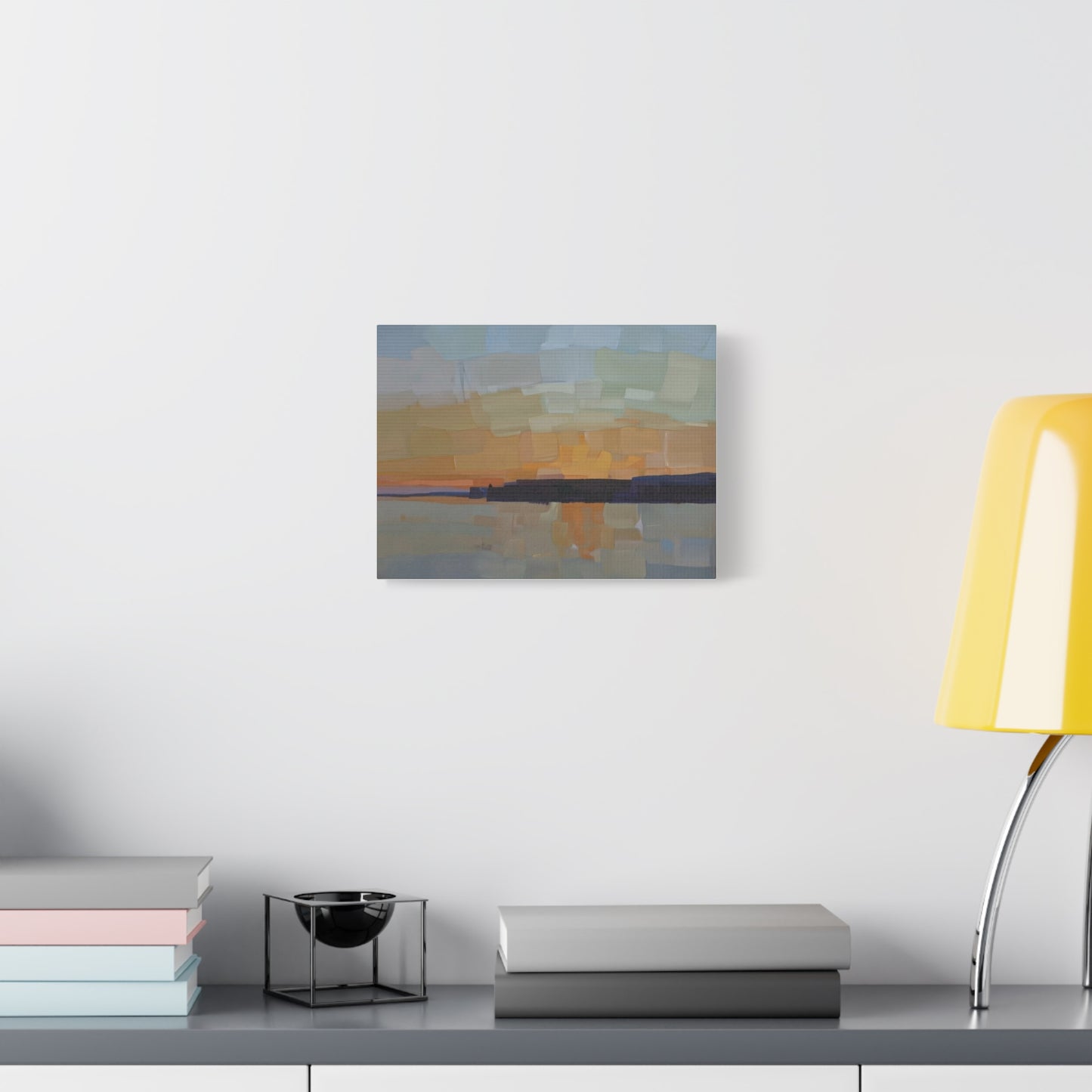Abstract Sunset Landscape Canvas Print  Matte Stretched 1.25"