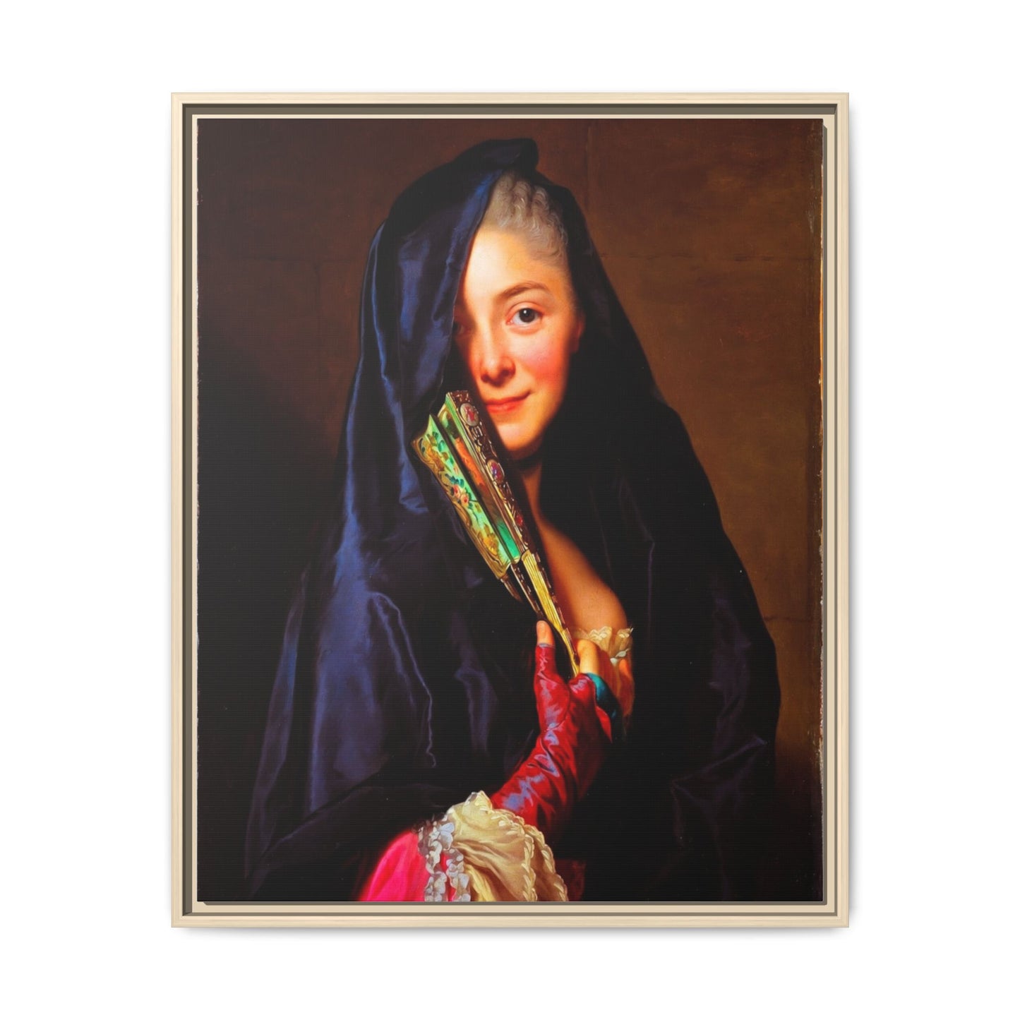 Framed Matte Canvas Wall Art — Classical Portrait Print