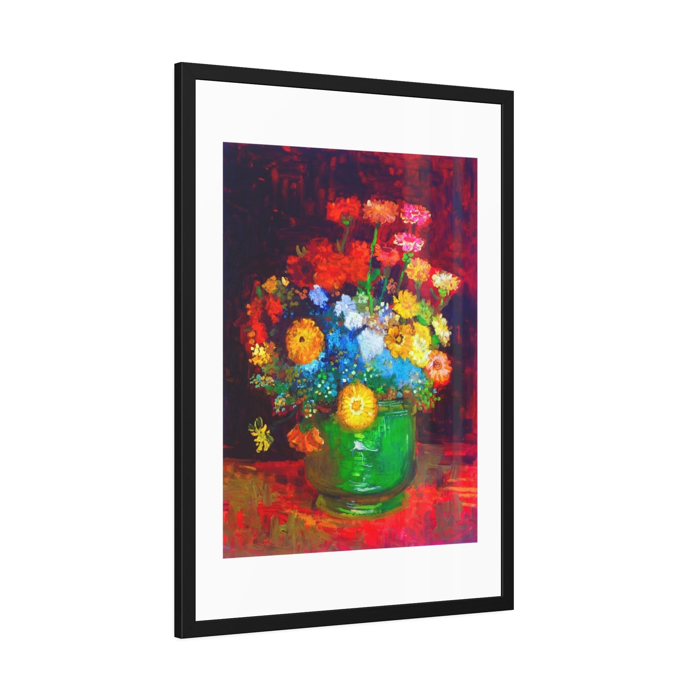 Framed Floral Poster — Colorful Bouquet Art Print