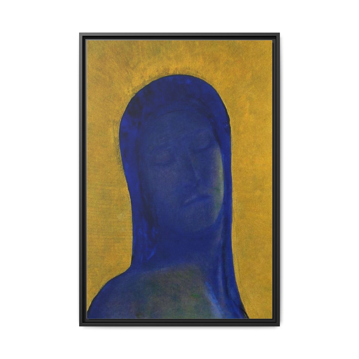 Closed Eyes by Odilon Redon Framed Matte Canvas Wall Art Print