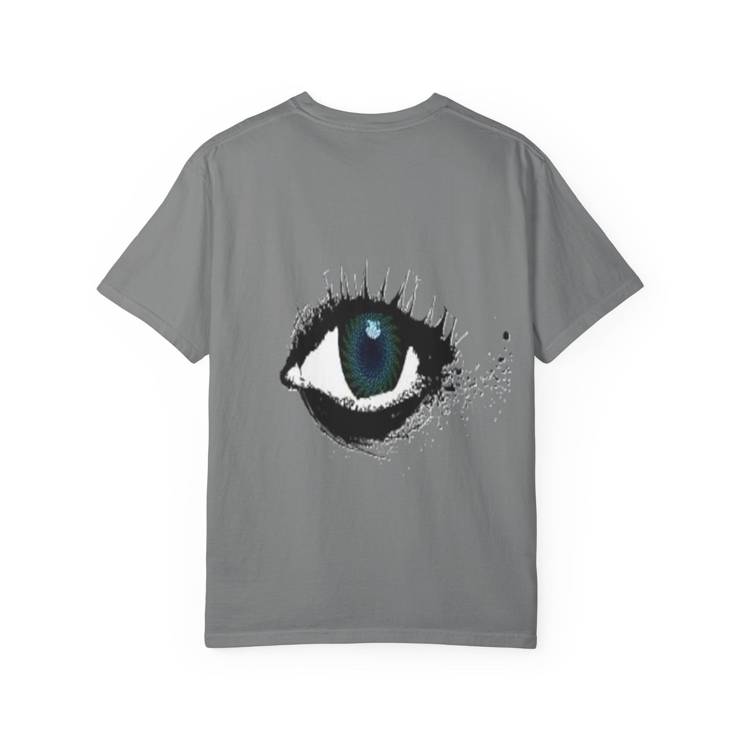 Eye Graphic T-Shirt — Blue Iris Grunge Art Tee