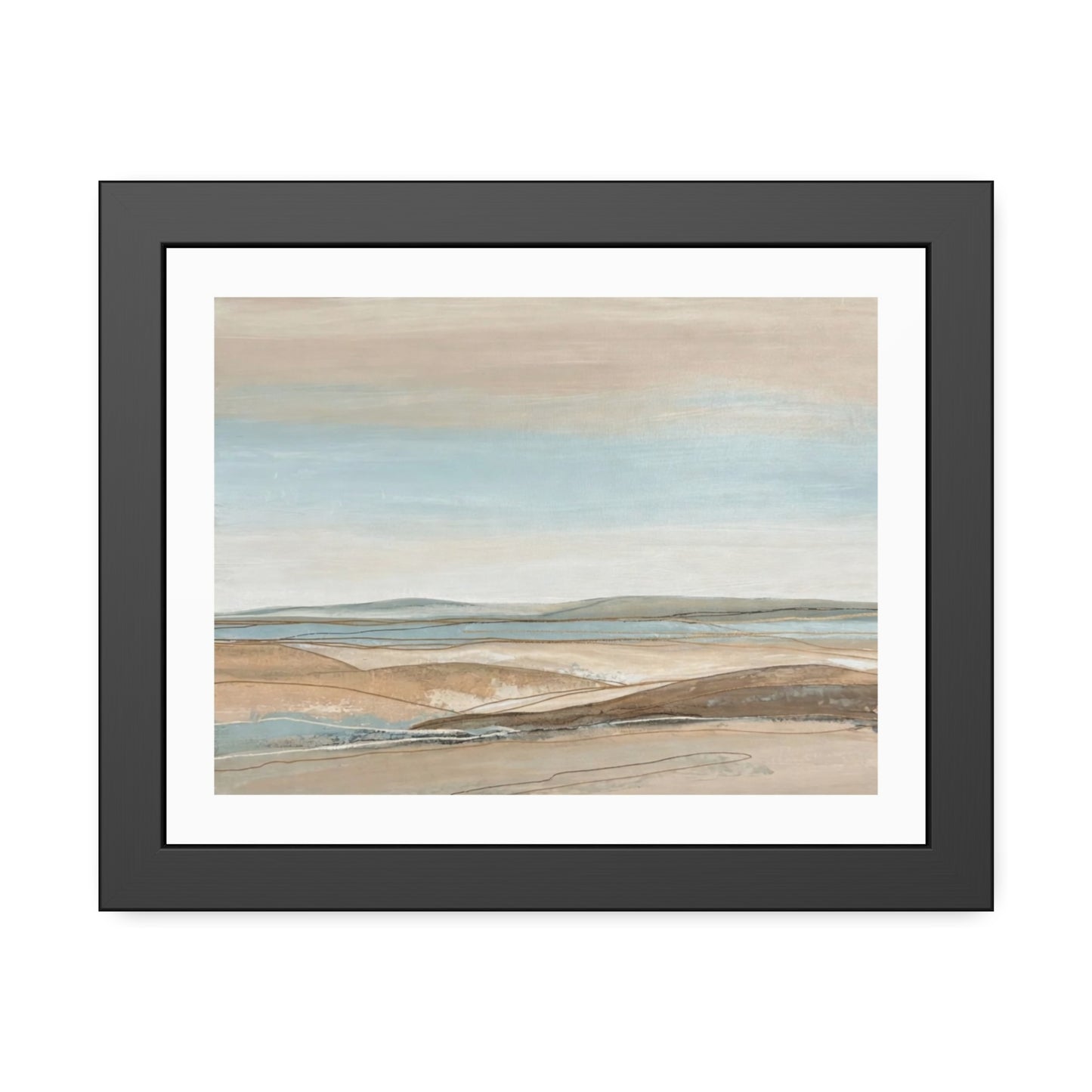 Coastal Pastel Landscape Framed Poster