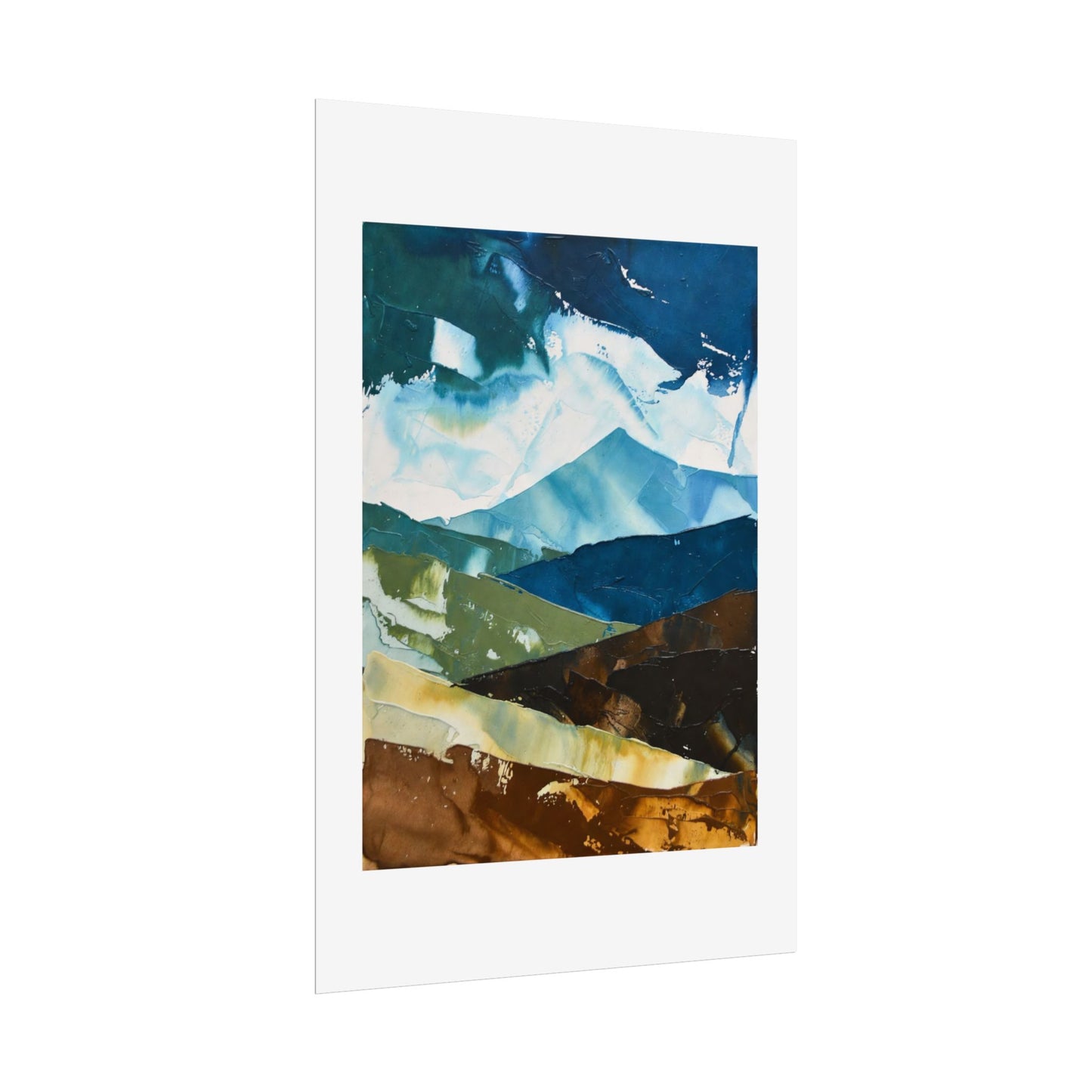 Abstract Mountain Landscape Poster — Rolled Art Print