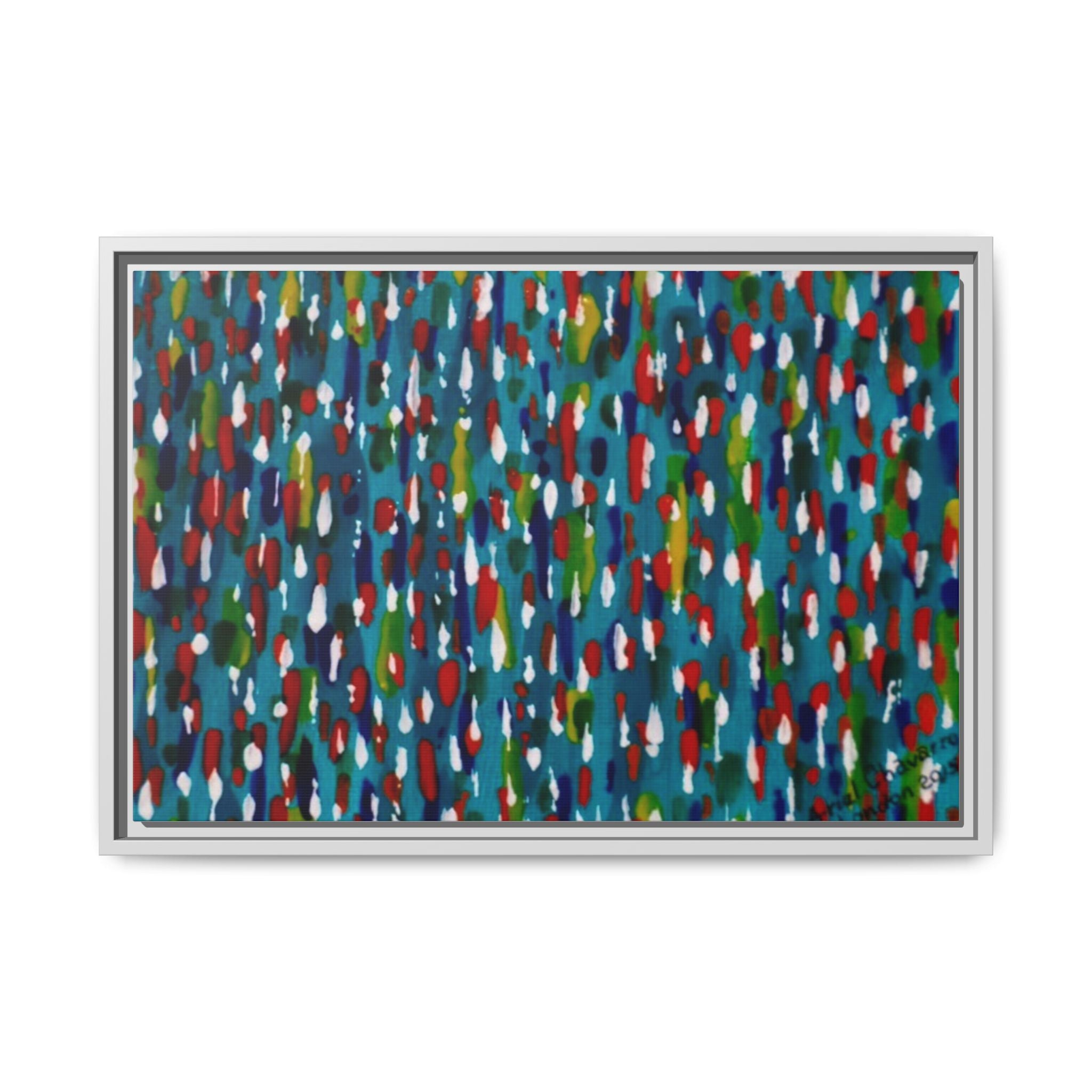 Colours Of The Soul Reflecting On Water by Ariel Chavarro Avila Matte Canvas Framed Art
