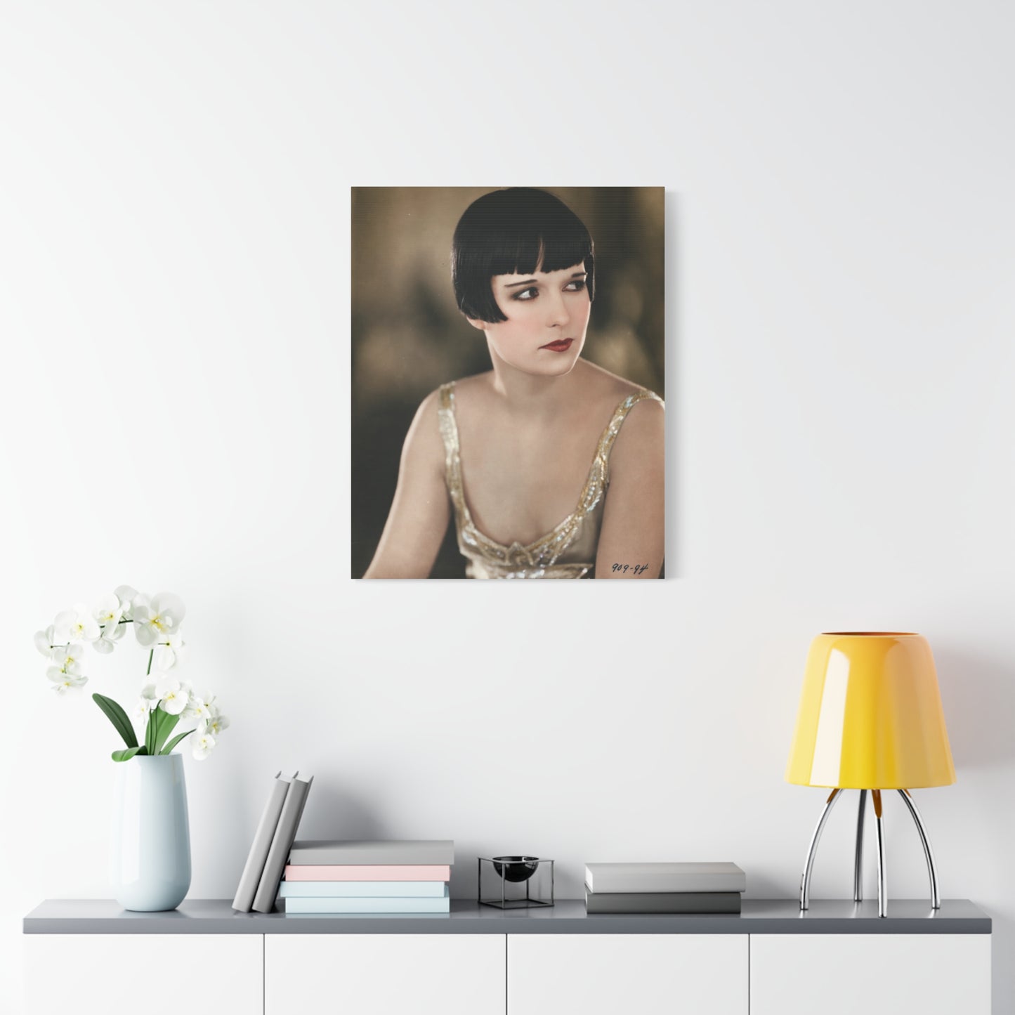 Vintage 1920s Louise Brooks Portrait Matte Canvas Print — Stretched Wall Art