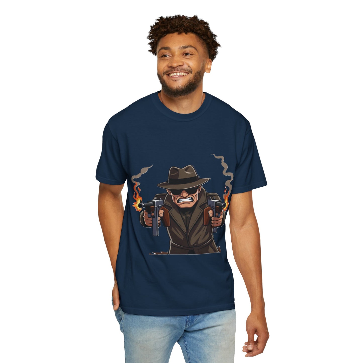 Vintage Gangster Shooter T-Shirt – Retro Mobster Graphic Tee