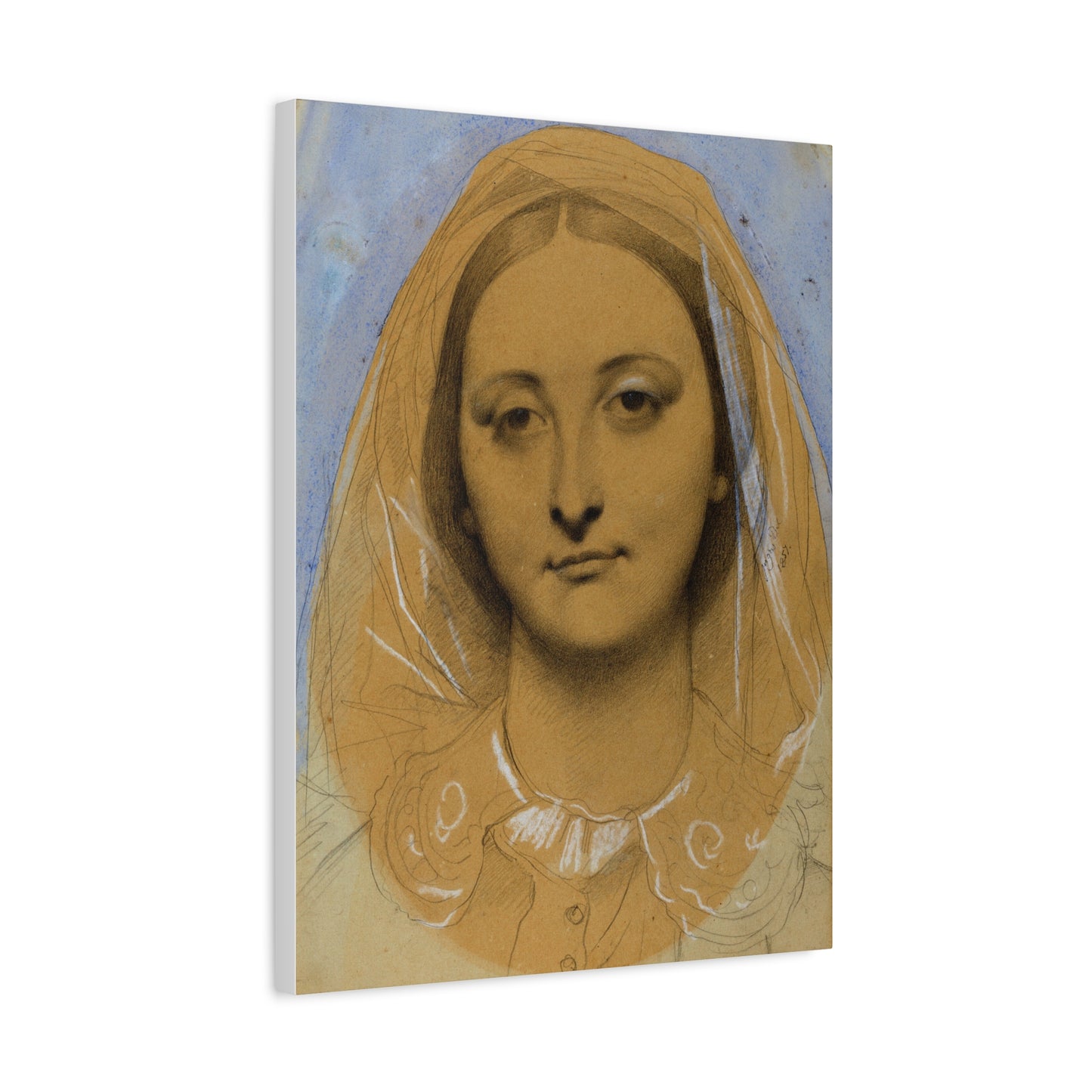 Mademoiselle Mary de Borderieux by Jean Auguste Dominique Ingres Matte Stretched Canvas Wall Art