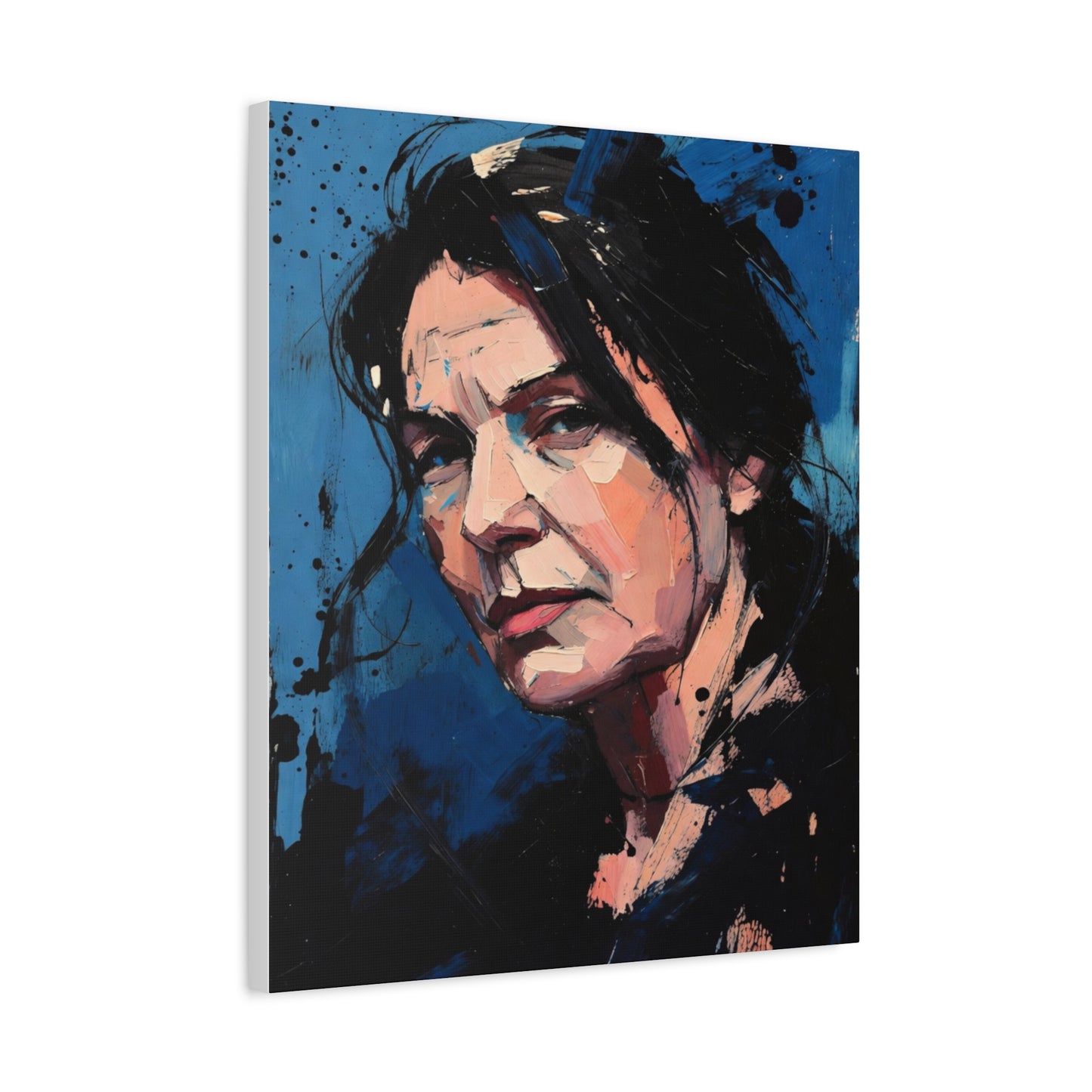 Expressionist Portrait Canvas — Matte Stretched Wall Art