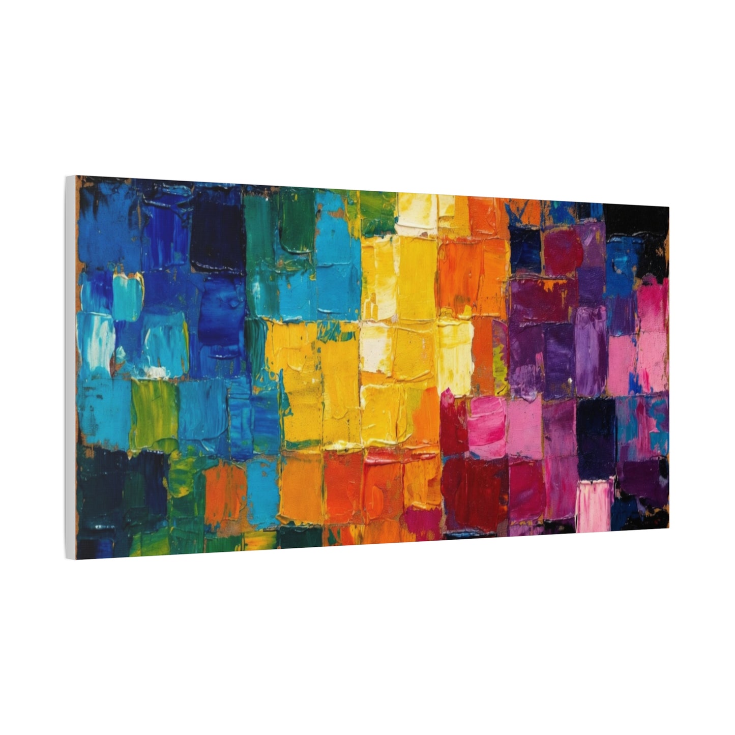 Mosaic Squares Matte Canvas, Stretched, 1.25"