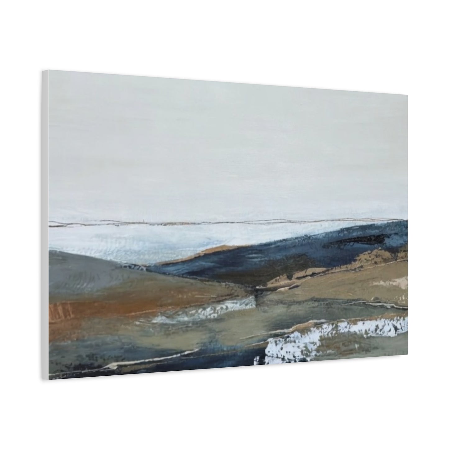 Abstract Coastal Landscape Canvas — Stretched Matte Wall Art