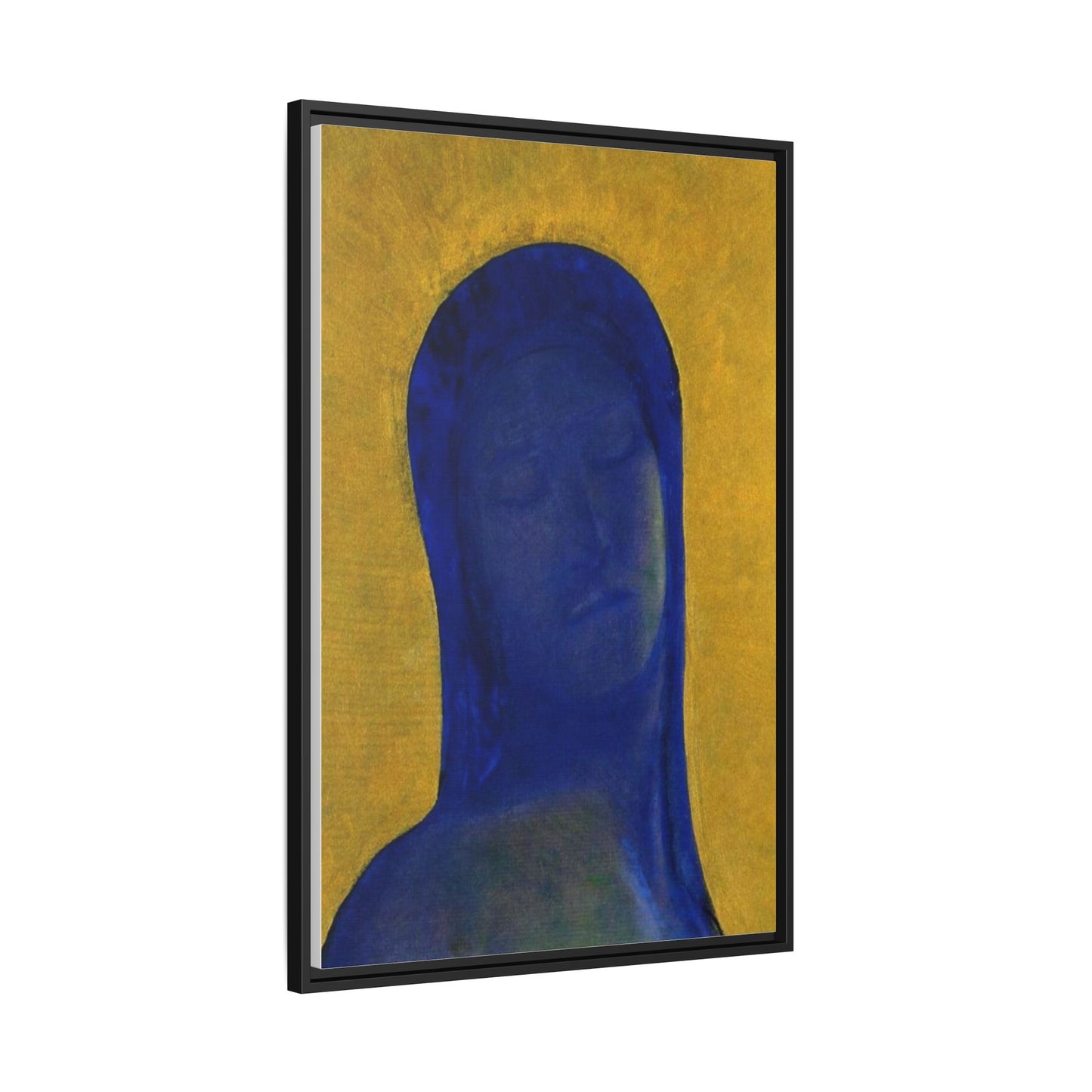 Closed Eyes by Odilon Redon Framed Matte Canvas Wall Art Print