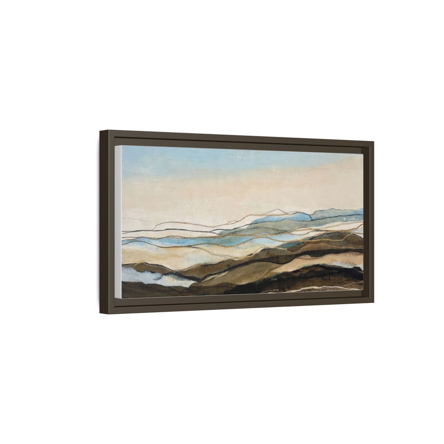 Framed Matte Canvas Print — Abstract Coastal Landscape Wall Art