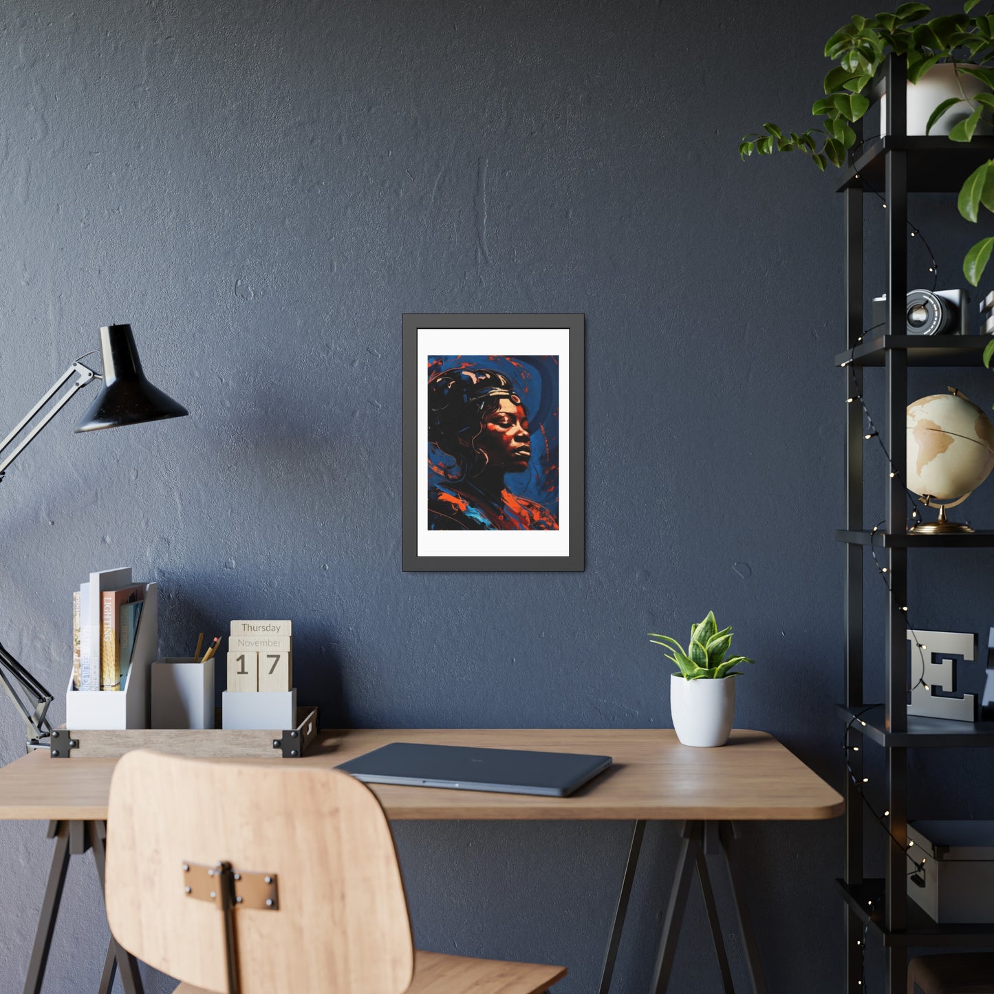 Framed Art Poster — Bold Abstract Portrait Wall Art