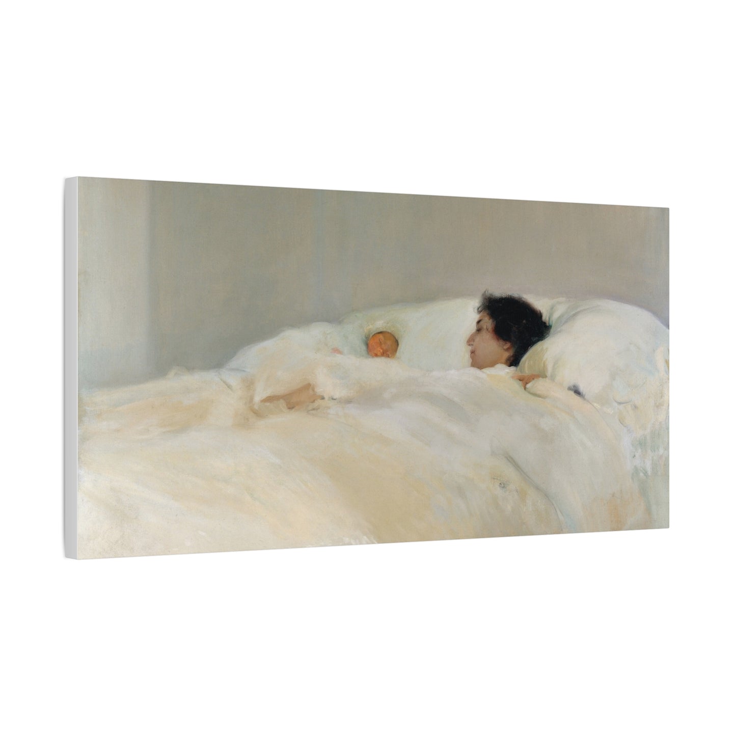 Mother by Joaquin Sorolla y Bastida Art Canvas Print — Serene Nursery Wall Decor