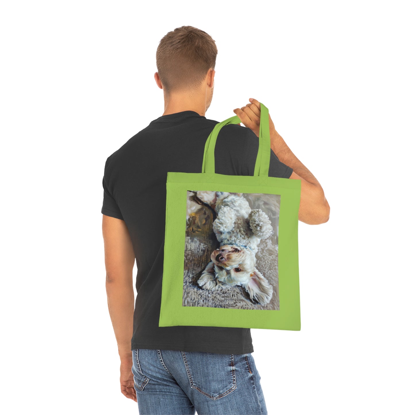 Cute Puppy Photo Cotton Tote — Adorable Dog Lover Gift Tote Bag