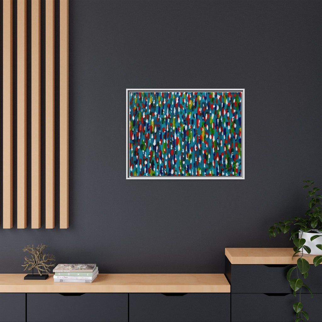 Colours Of The Soul Reflecting On Water by Ariel Chavarro Avila Matte Canvas Framed Art