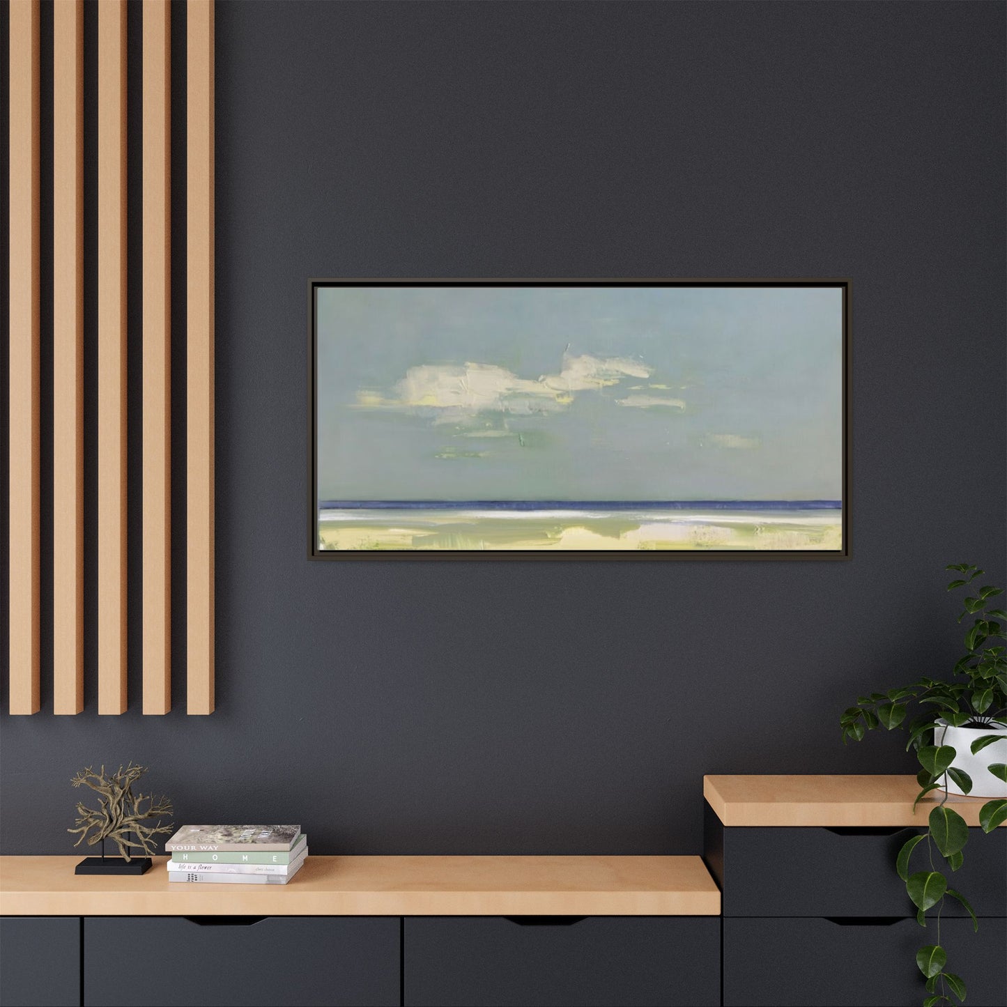 Coastal Calm Matte Canvas Framed Wall Art