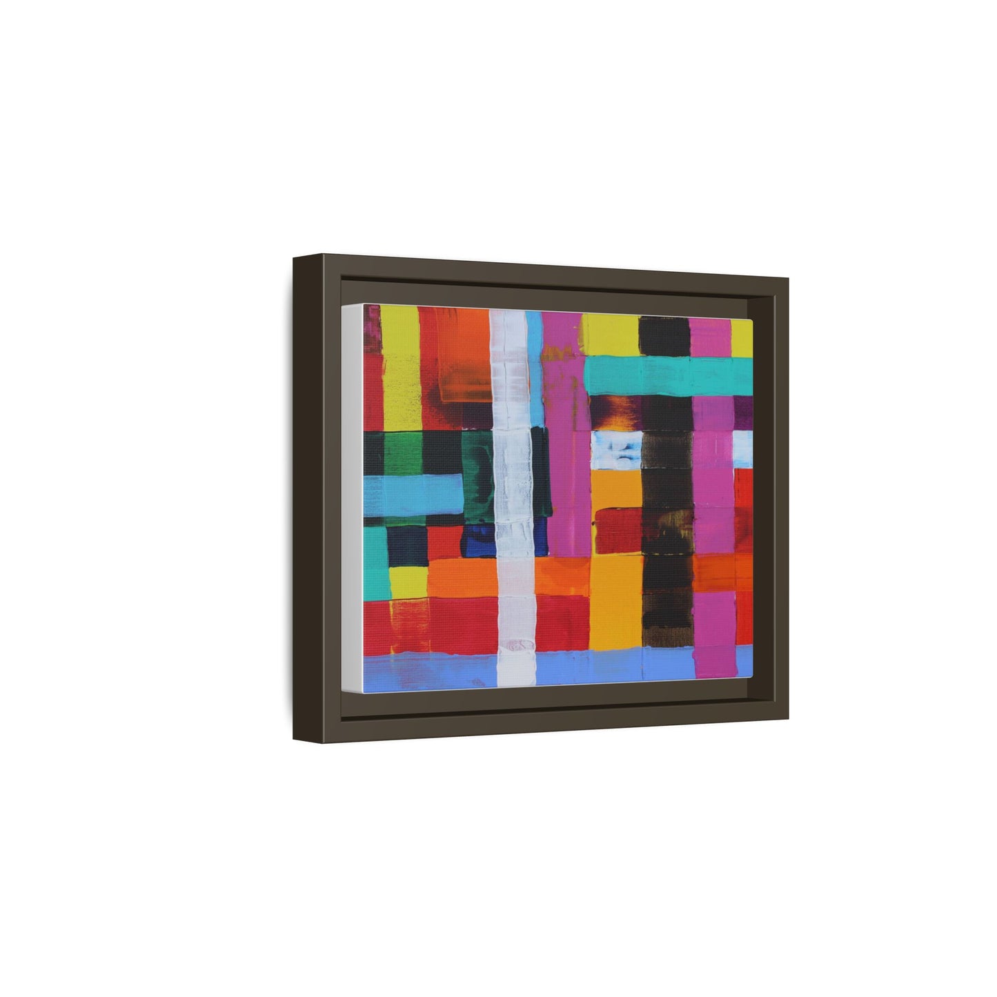 Farbfeld Malerei (Acryl) by Unknown Artist Matte Framed Canvas Wall Art Print