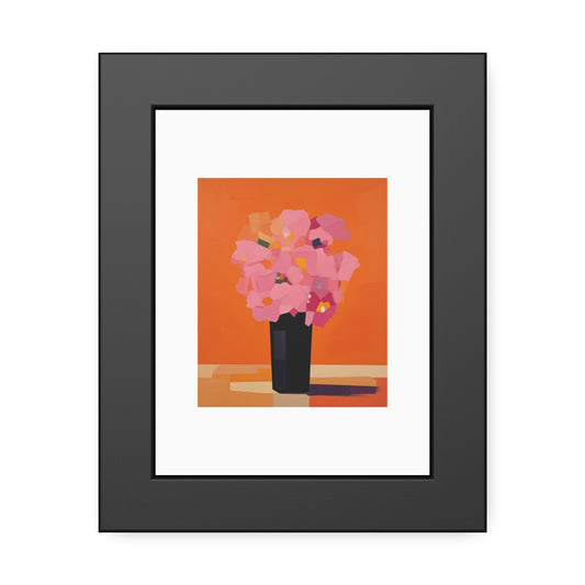 Floral Still Life Framed Poster — Pink Bouquet Art Print