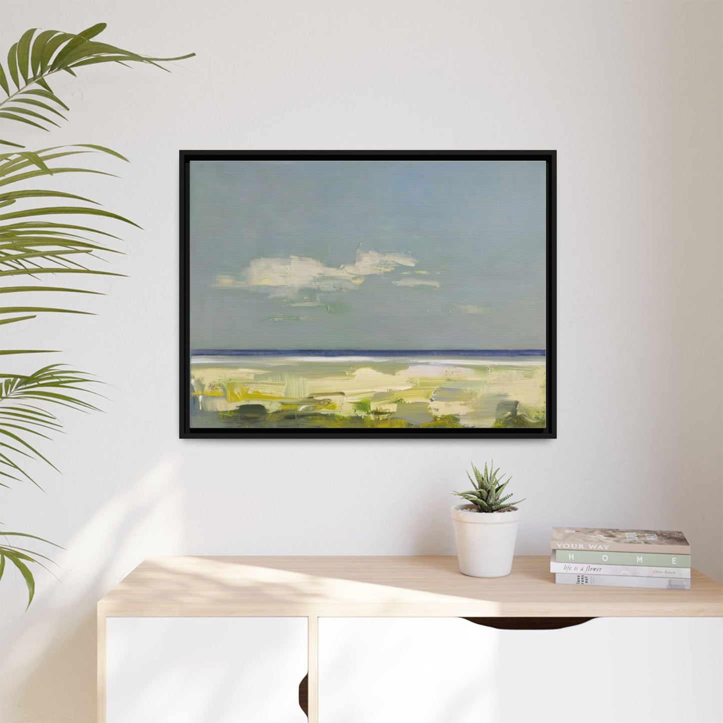 Coastal Calm Matte Canvas Framed Wall Art