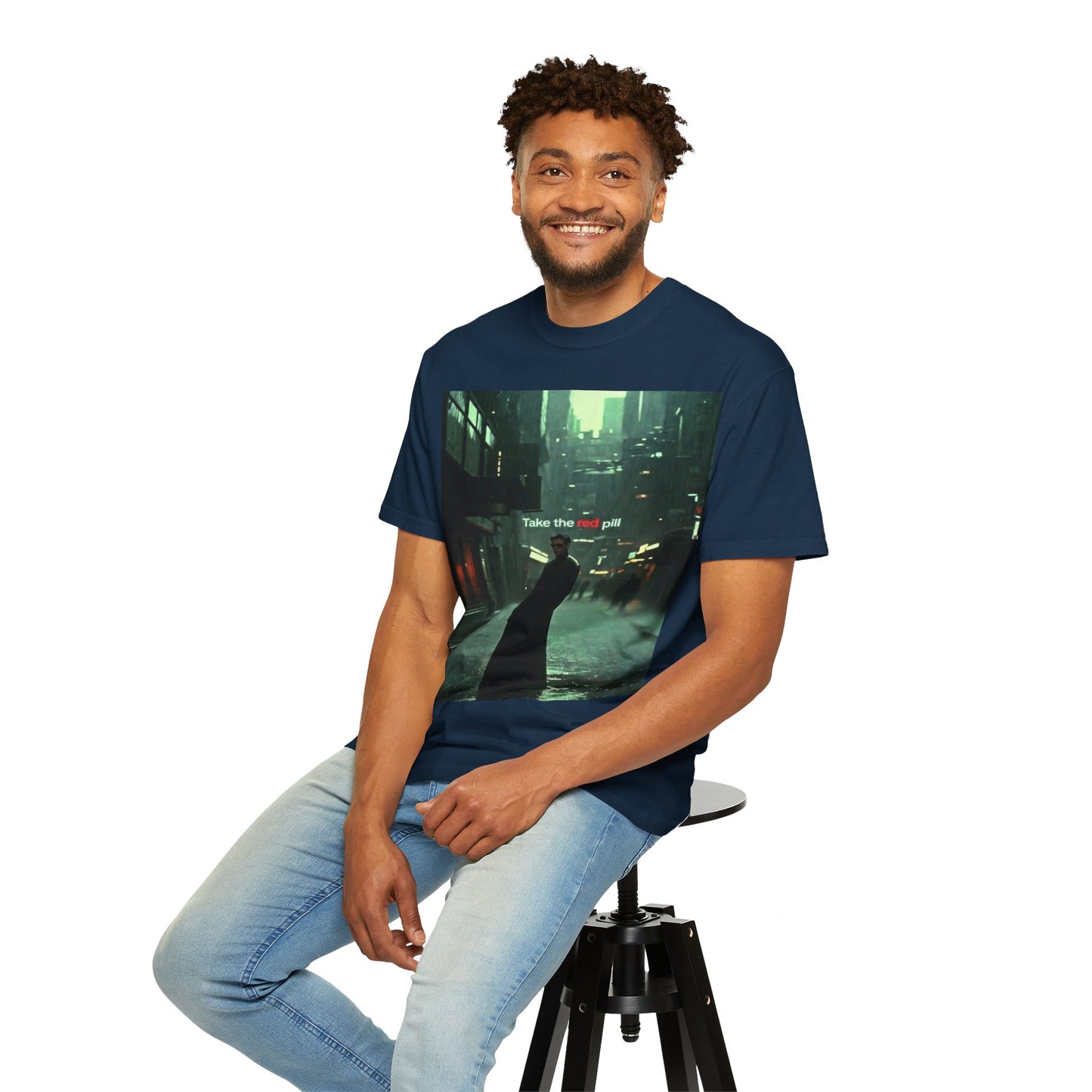 Take the Red Pill T-Shirt — Cyberpunk Noir Graphic Tee