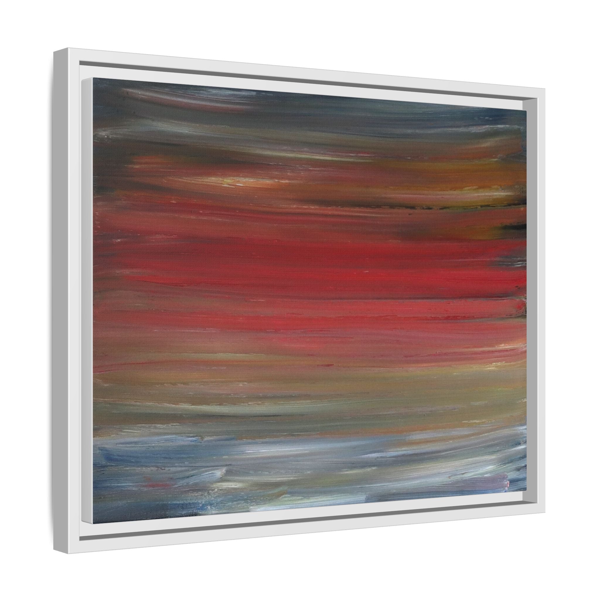 Misty morning by Norman Barrett Framed Matte Canvas Wall Art