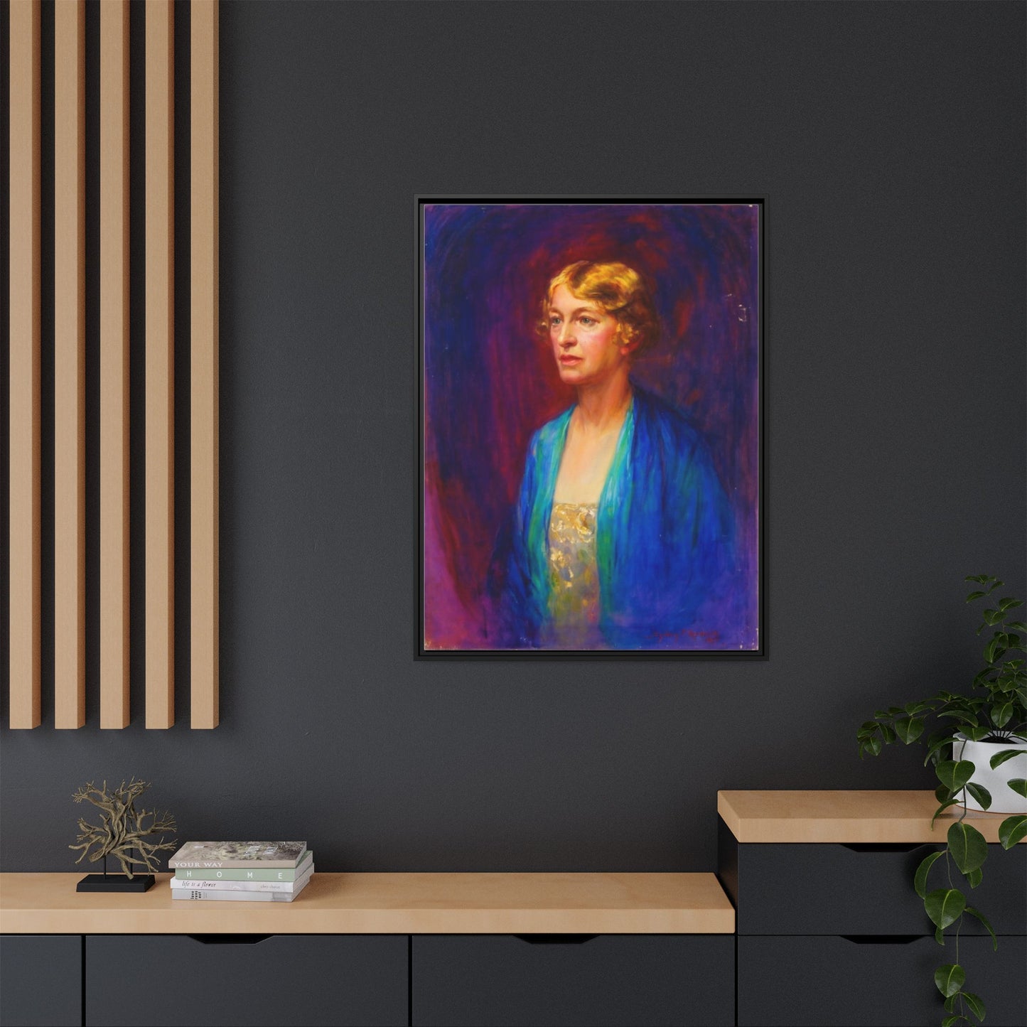 Matte Canvas Portrait , Framed (Multi-color)
