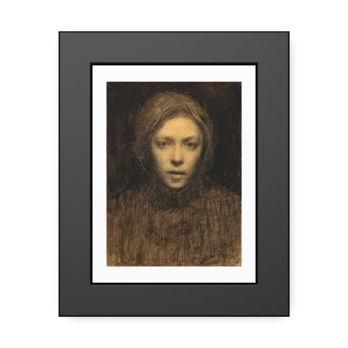 self-portrait by Ellen Thesleff Framed Art Wall Art Print