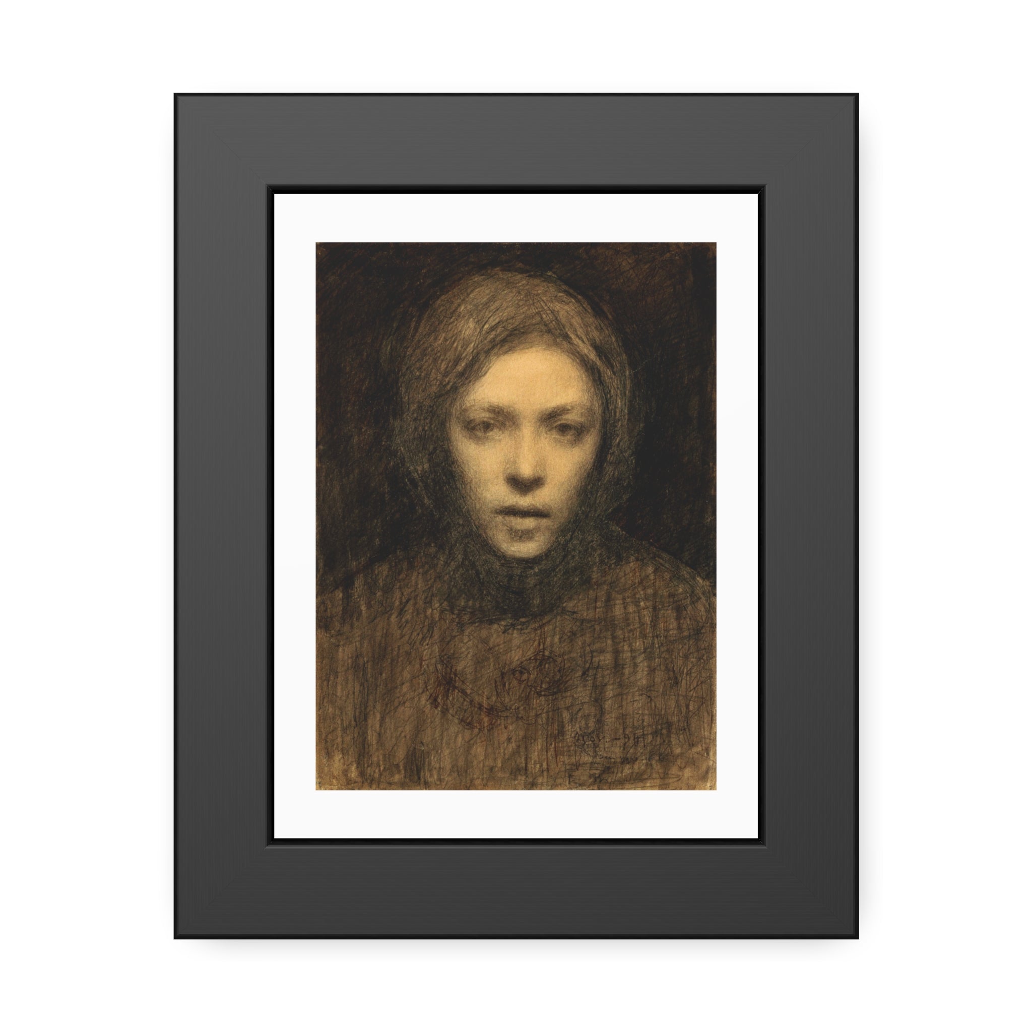 self-portrait by Ellen Thesleff Framed Art Wall Art Print