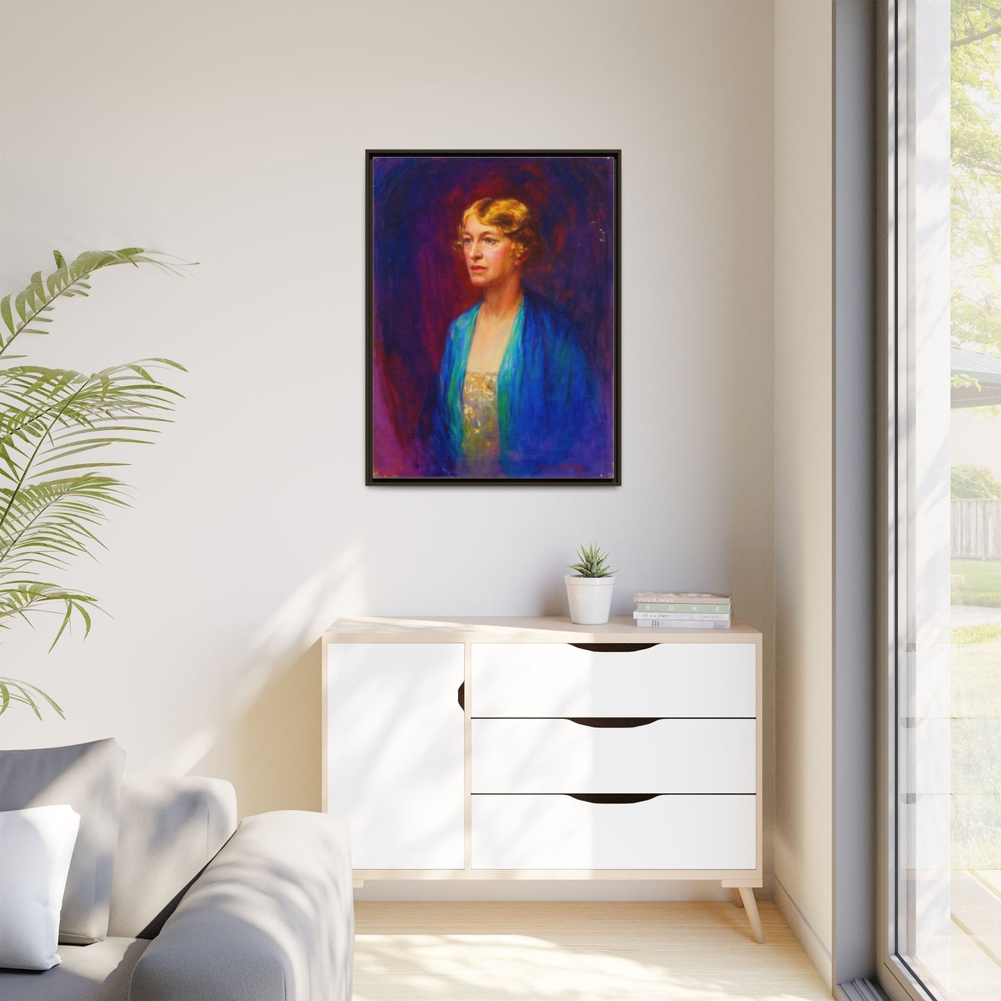 Matte Canvas Portrait , Framed (Multi-color)