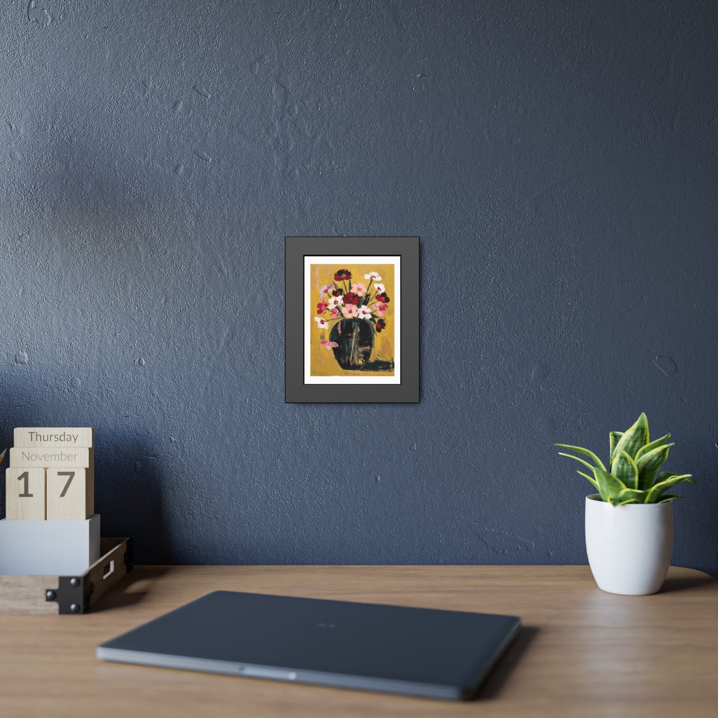 Framed Poster  Abstract Floral Vase Art Print