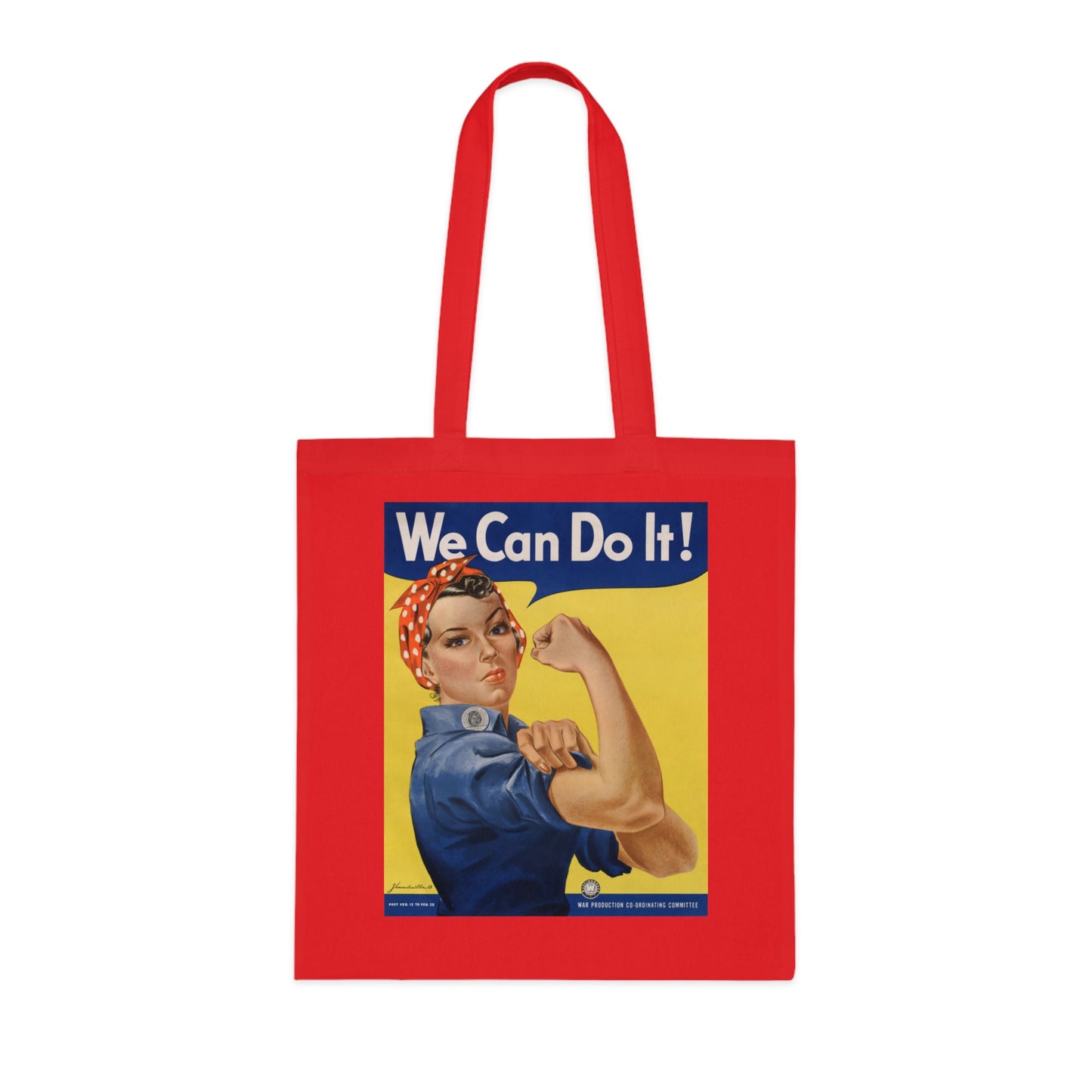 We Can Do It! Rosie the Riveter Cotton Tote — Vintage Feminist Empowerment Shopper