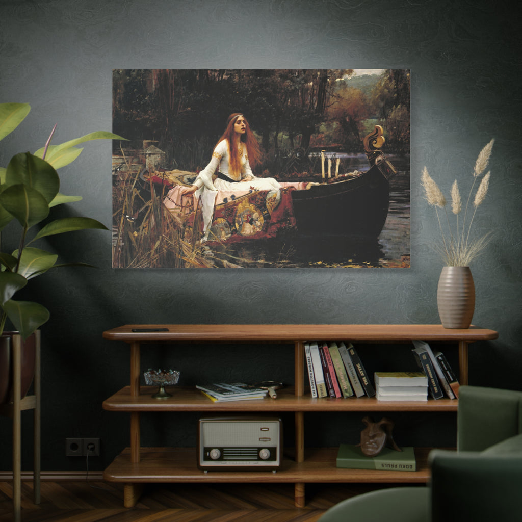 The Lady of Shalott by John William Waterhouse Matte Canvas Wall Art Print
