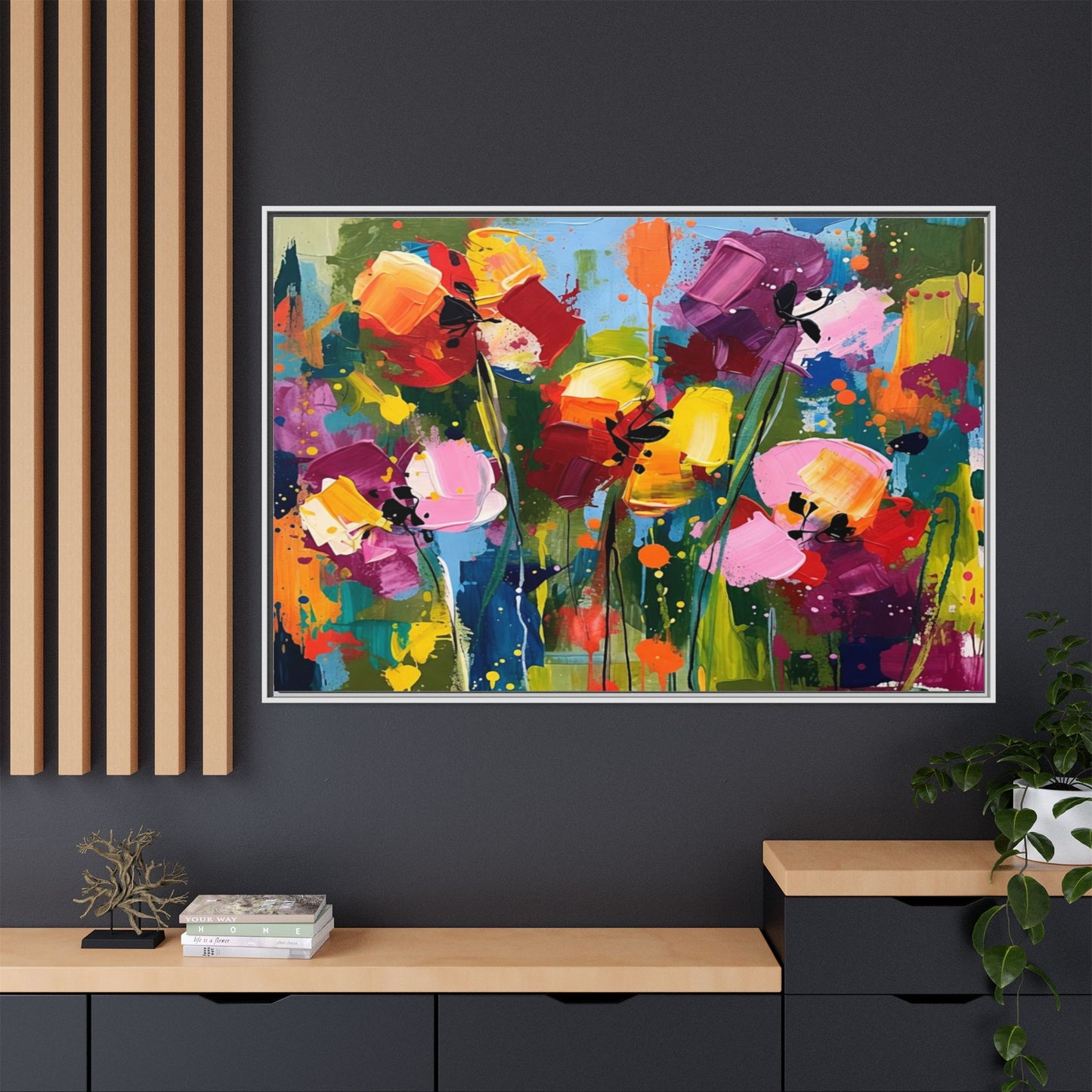 Matte Canvas, Framed (Multi-color)