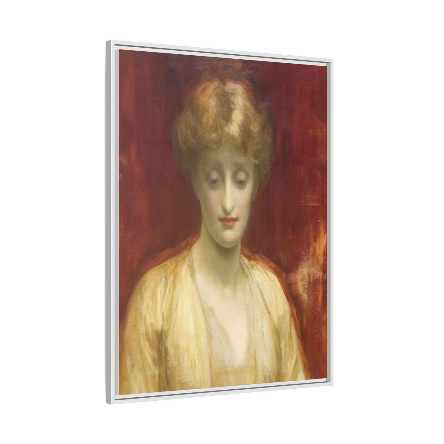 Mrs Williams by Lord Frederic Leighton Framed Matte Canvas Portrait Wall Art Print