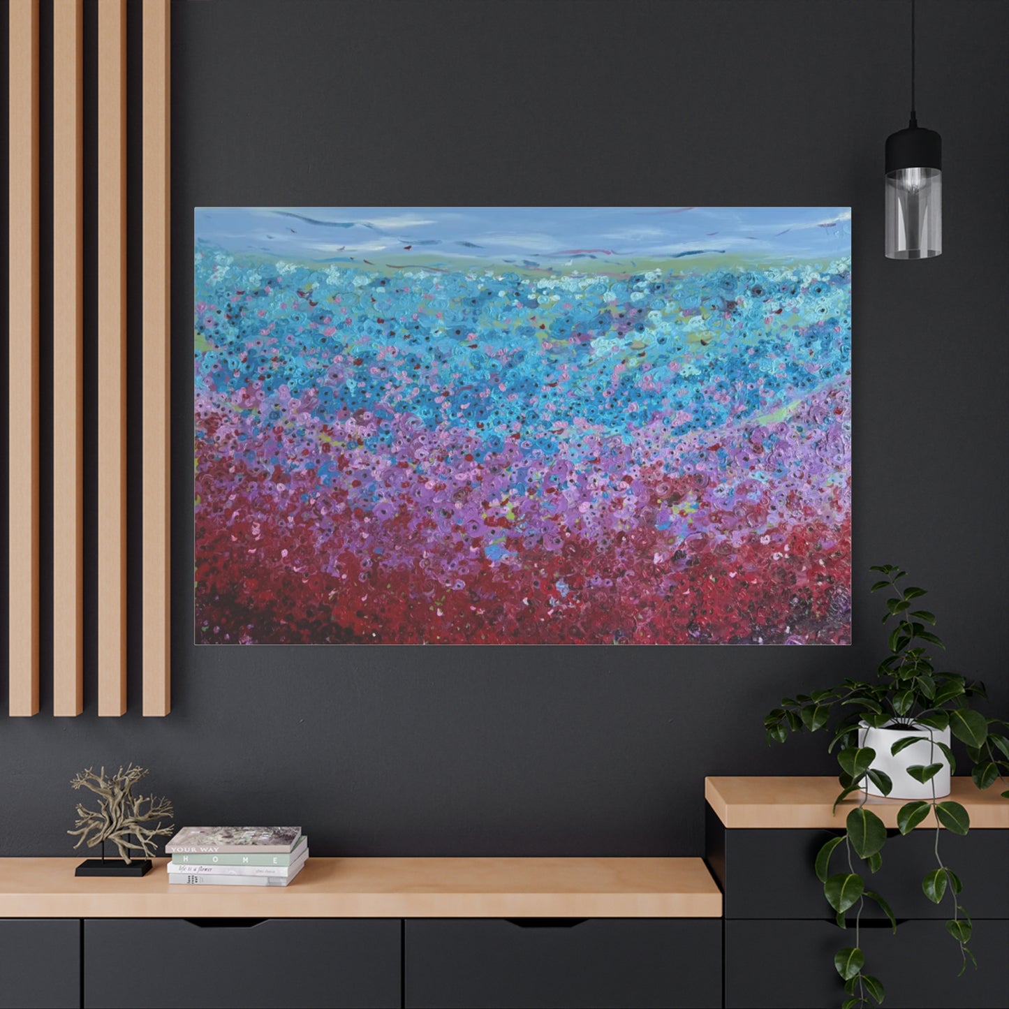 Bloom by Unknown Abstract Coastal Bloom Canvas Wall Art — Matte Stretched 1.25"