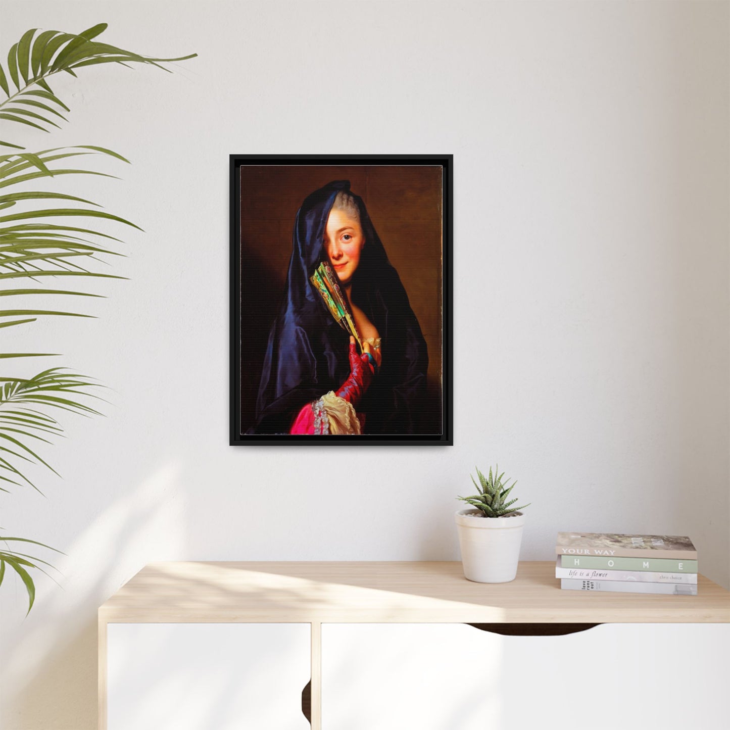 Framed Matte Canvas Wall Art — Classical Portrait Print