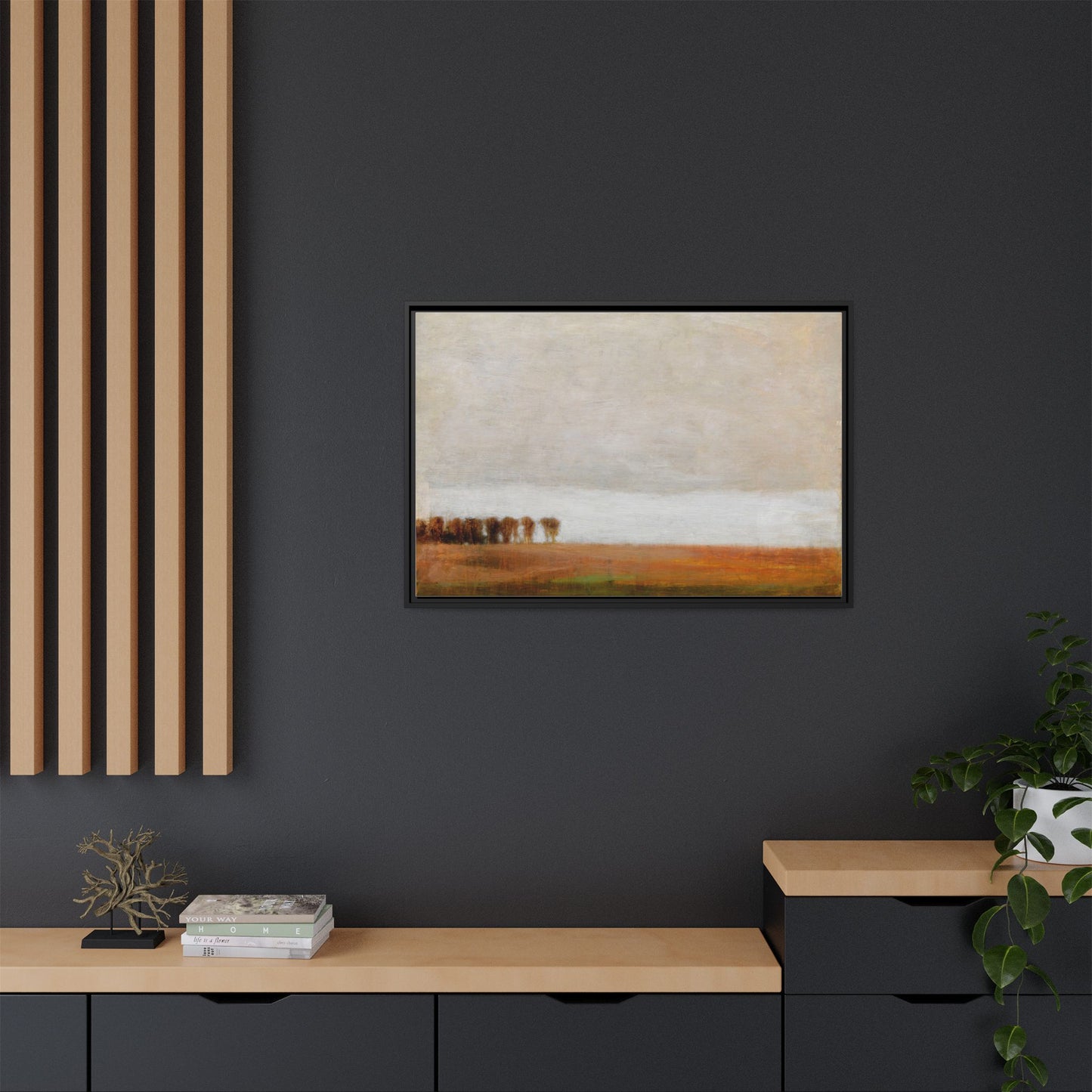 View of Jaegersborg Allé, North of Copenhagen by Vilhelm Hammershøi Framed Matte Canvas Wall Art Print