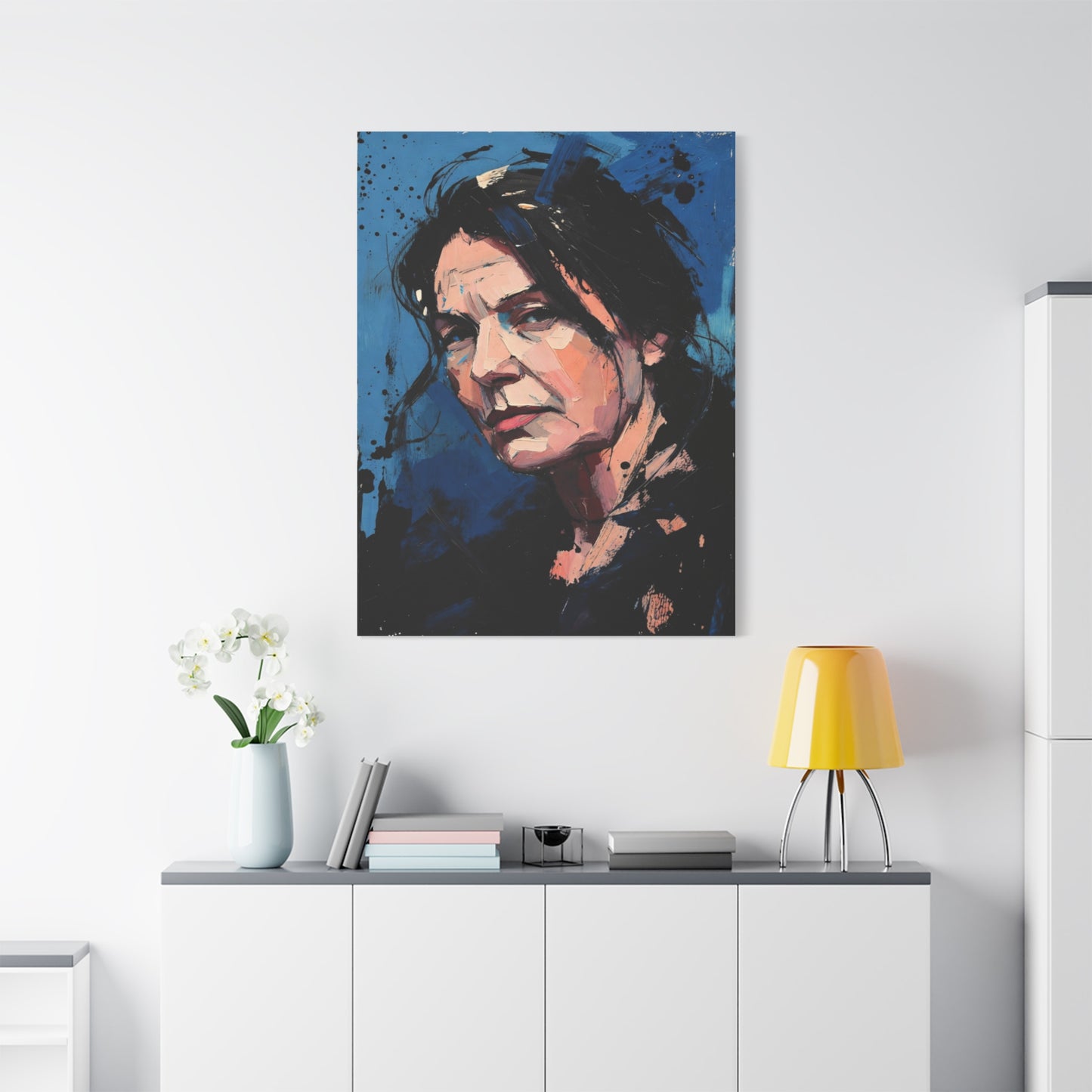 Expressionist Portrait Canvas — Matte Stretched Wall Art