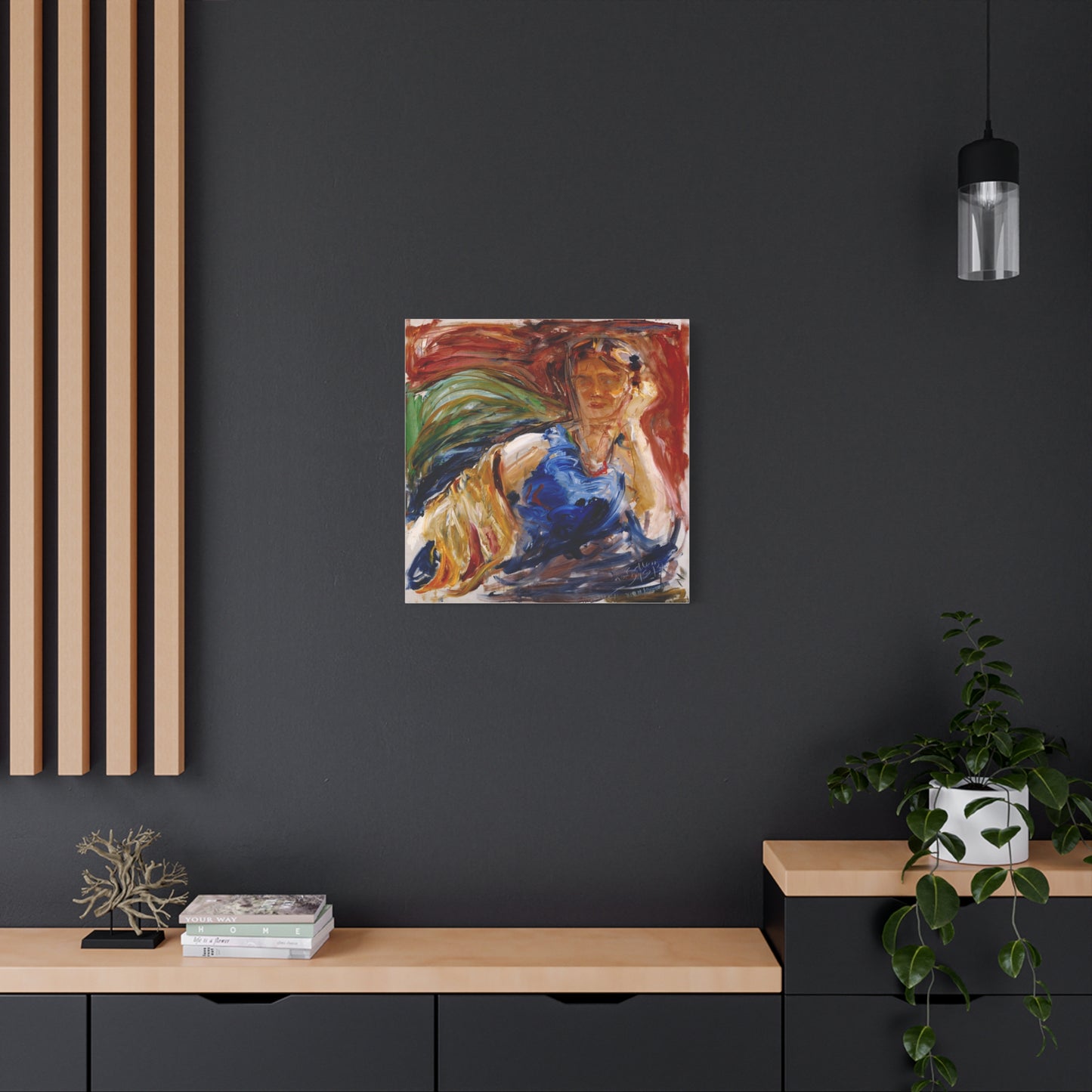 Portrait of hyllis Sjostrom by Akseli Gallen-Kallela Canvas Wall Art Print