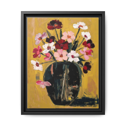 Framed Matte Canvas Floral Still Life Wall Art