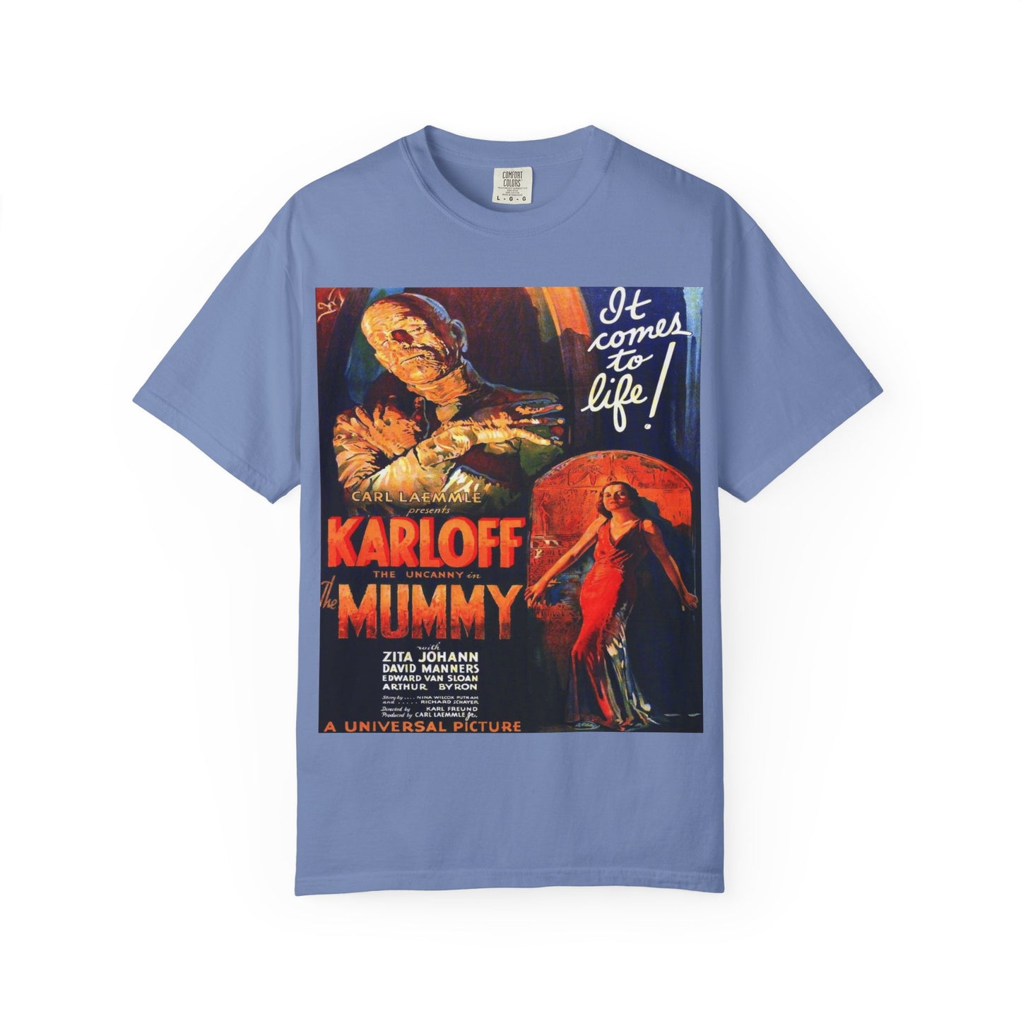 Mummy Movie Poster T‑Shirt — Vintage Karloff Horror Graphic Tee
