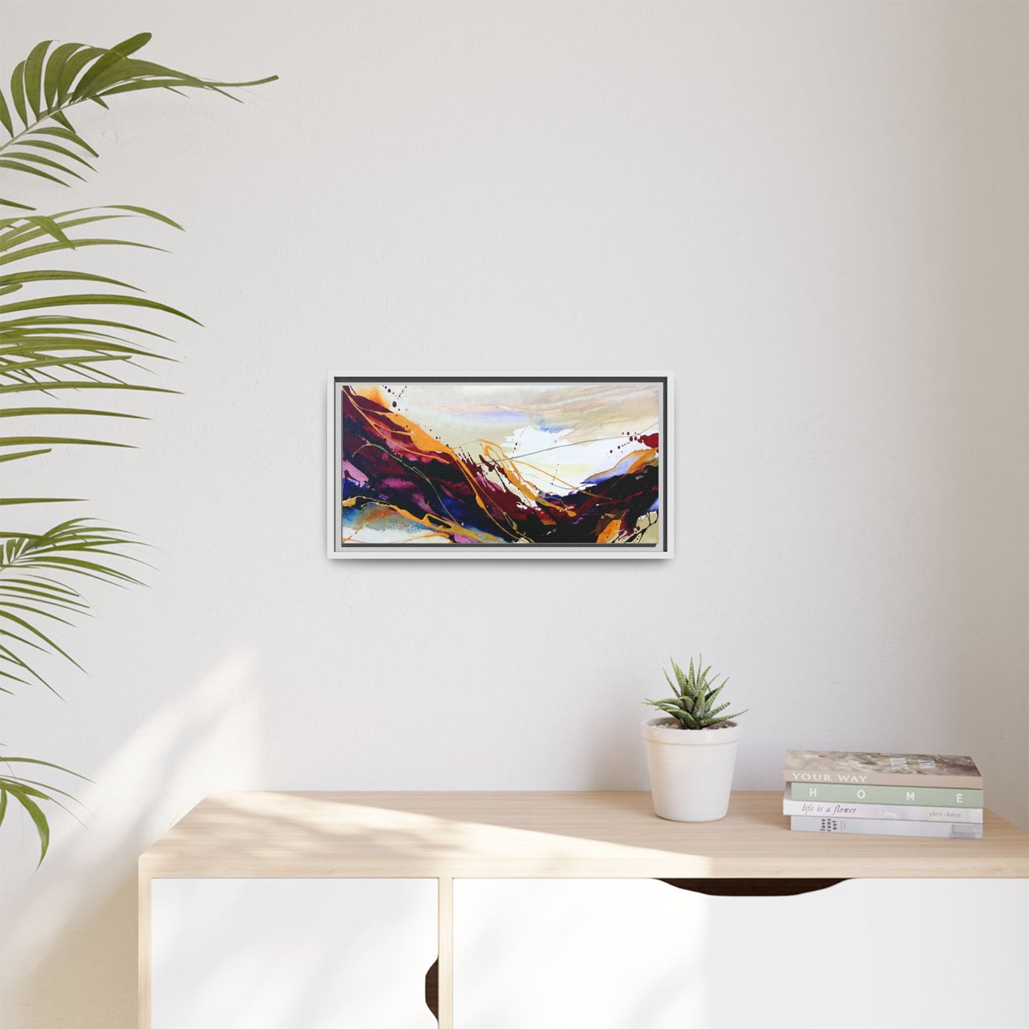 Abstract Flow Matte Canvas Framed Wall Art