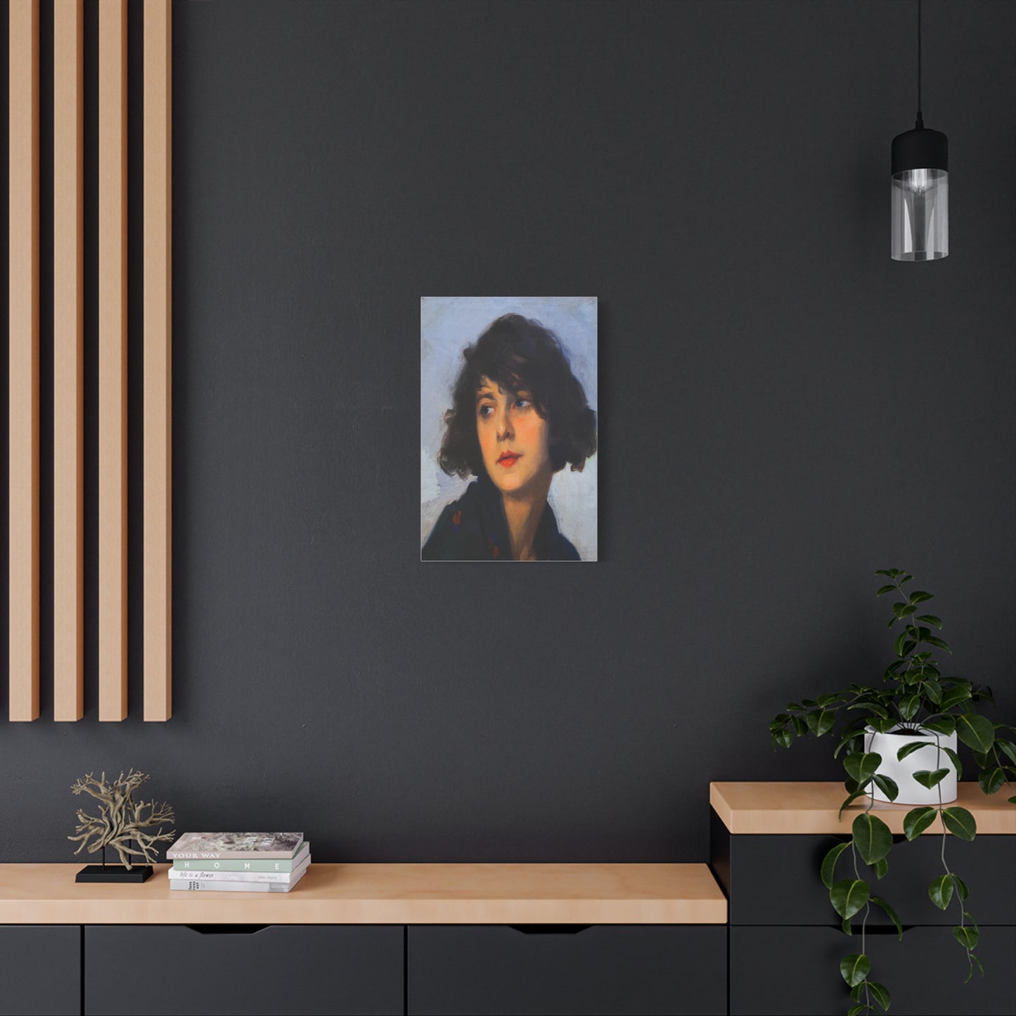 Mulher do chale verde (cropped) by Cyprien Eugene Boulet Matte Canvas Print — Stretched Wall Art