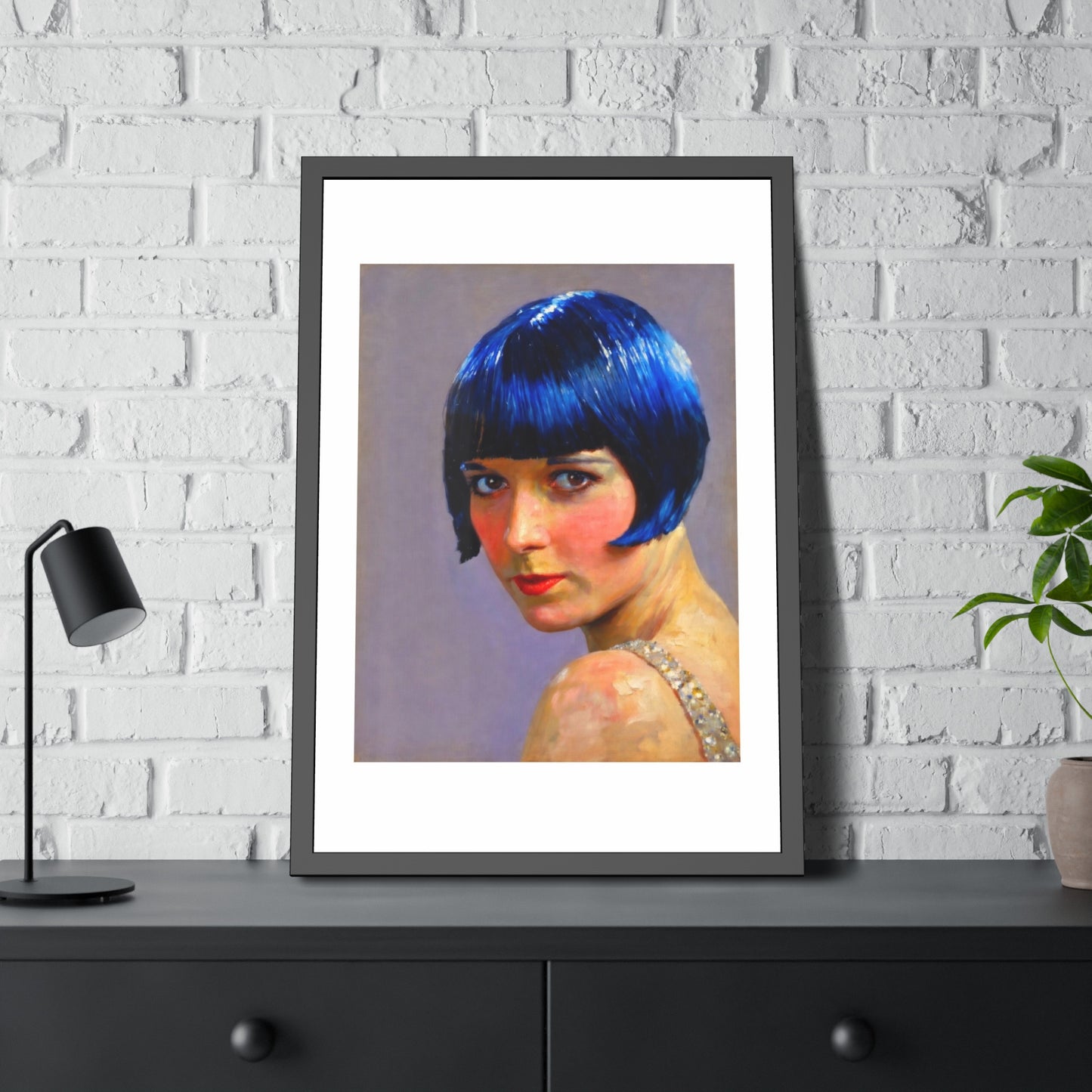 Blue Bob Portrait Framed Poster