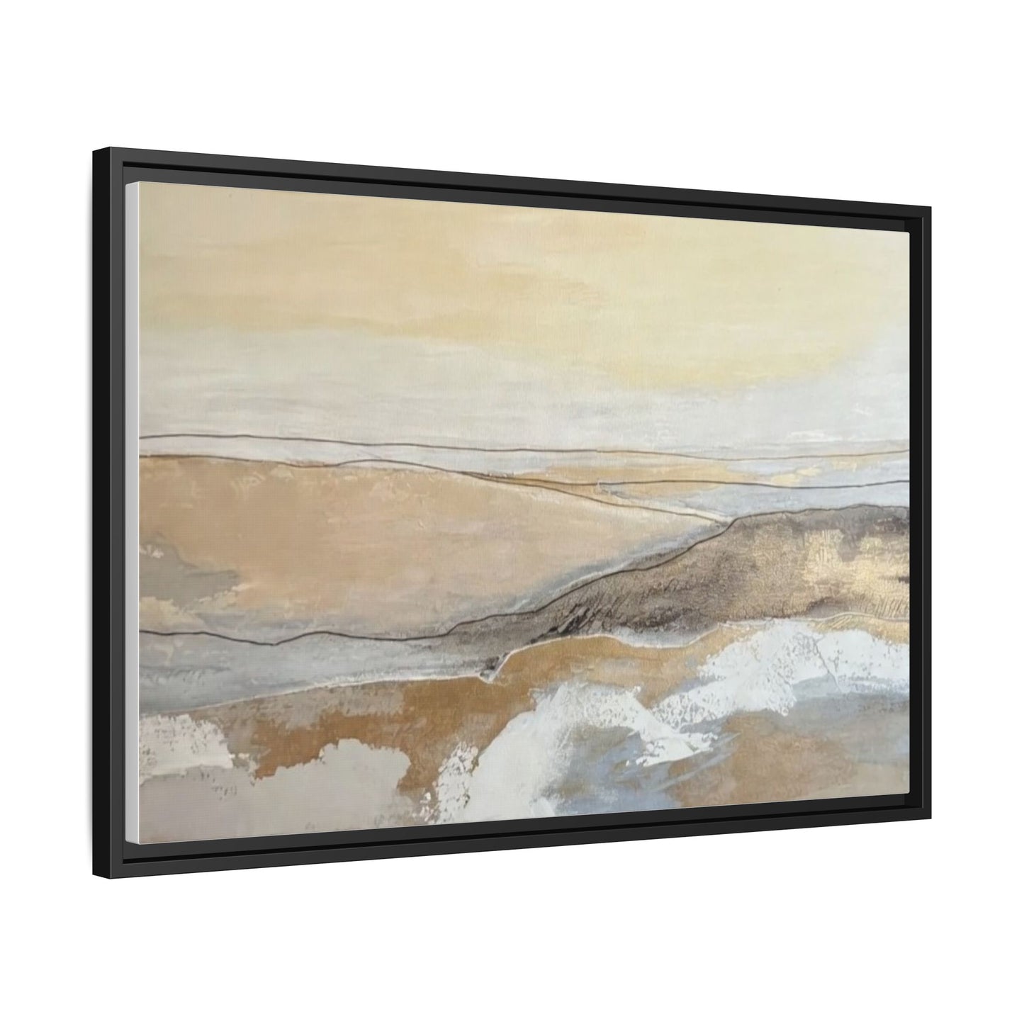Framed Abstract Coastal Landscape Matte Canvas Wall Art