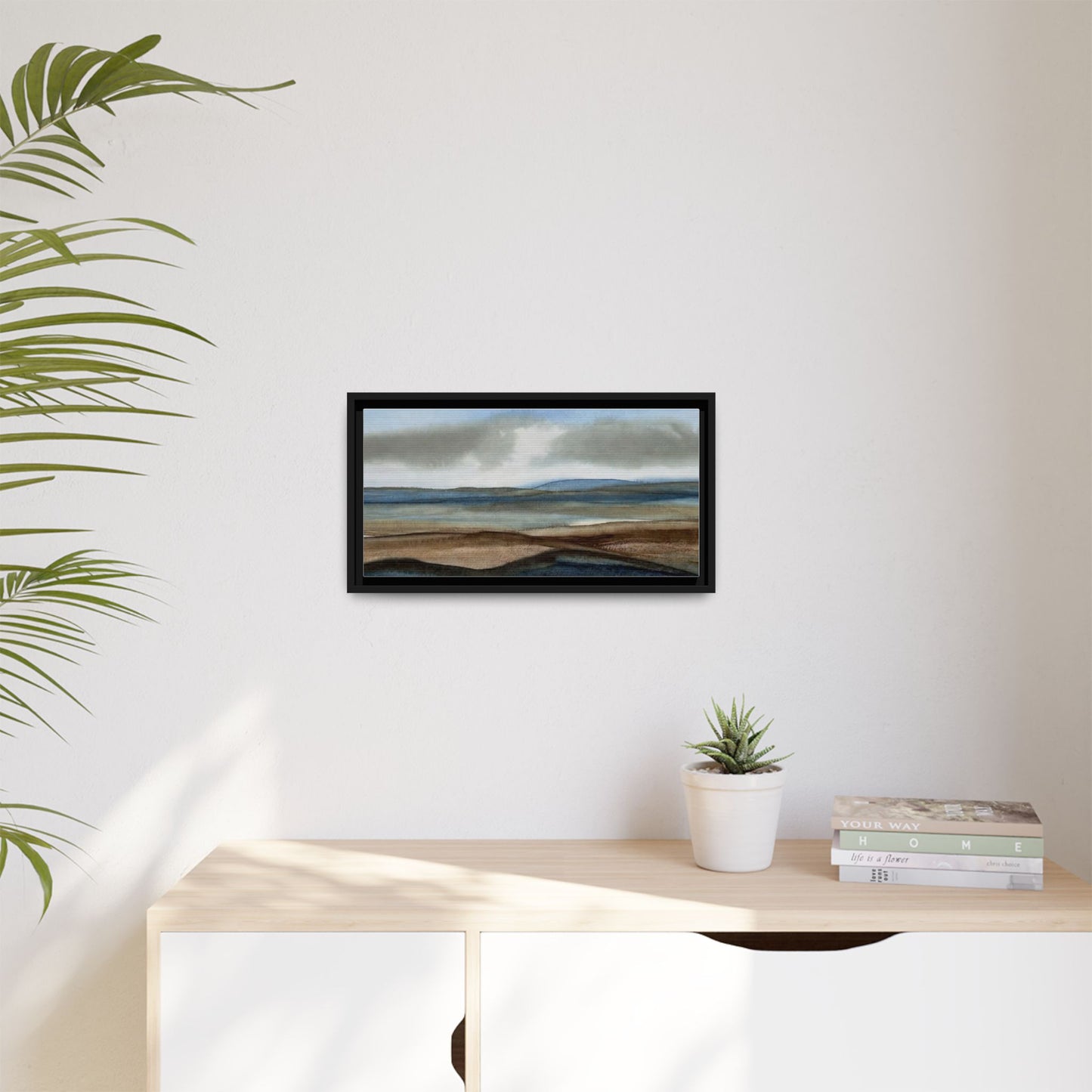 Matte Canvas Landscape, Framed (Multi-color)