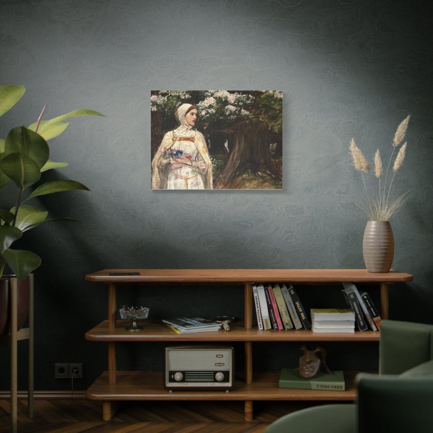 Matilda (formerly called Beatrice) by John William Waterhouse Matte Canvas Wall Art Print