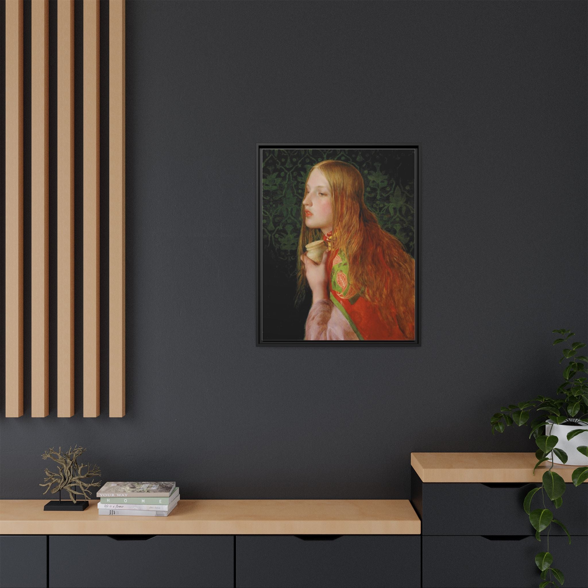 Mariya Magdalena by Frederick Sandys Framed Matte Canvas Wall Art Print