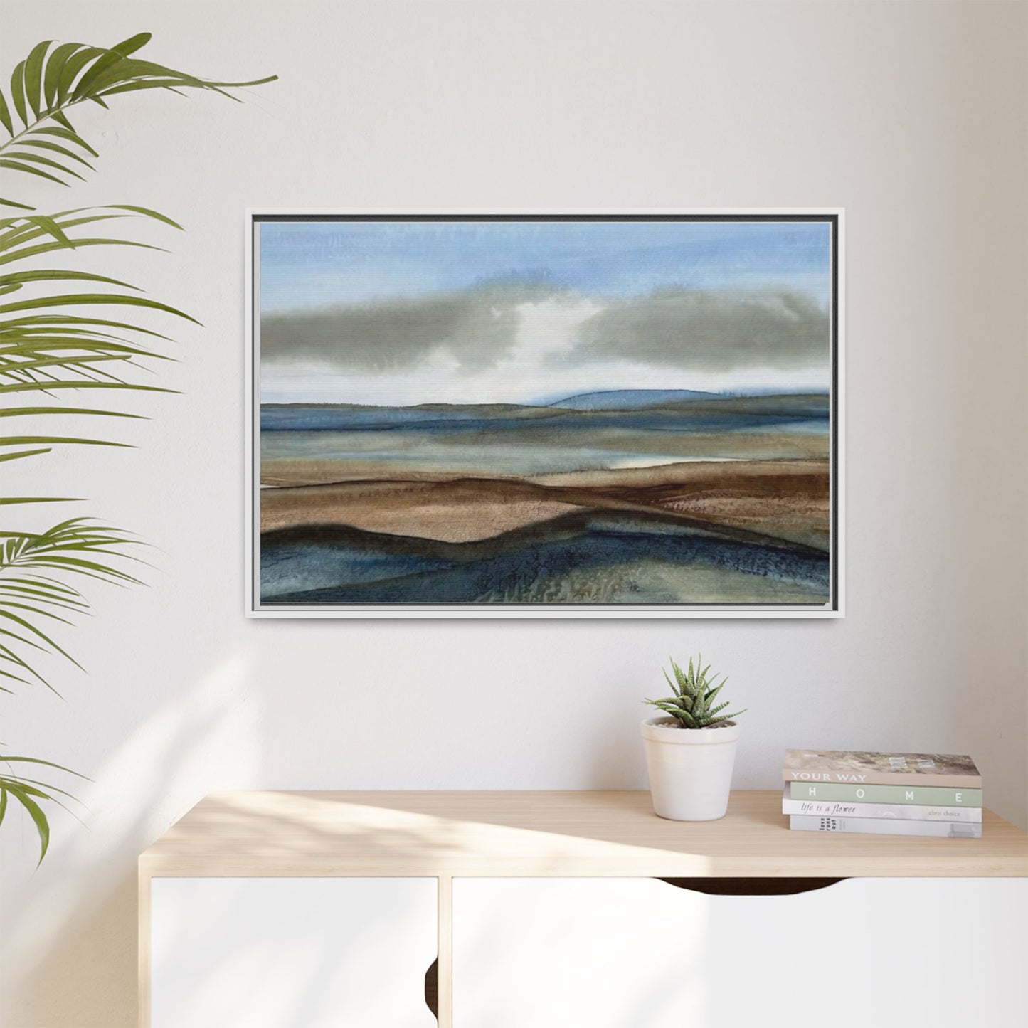 Matte Canvas Landscape, Framed (Multi-color)